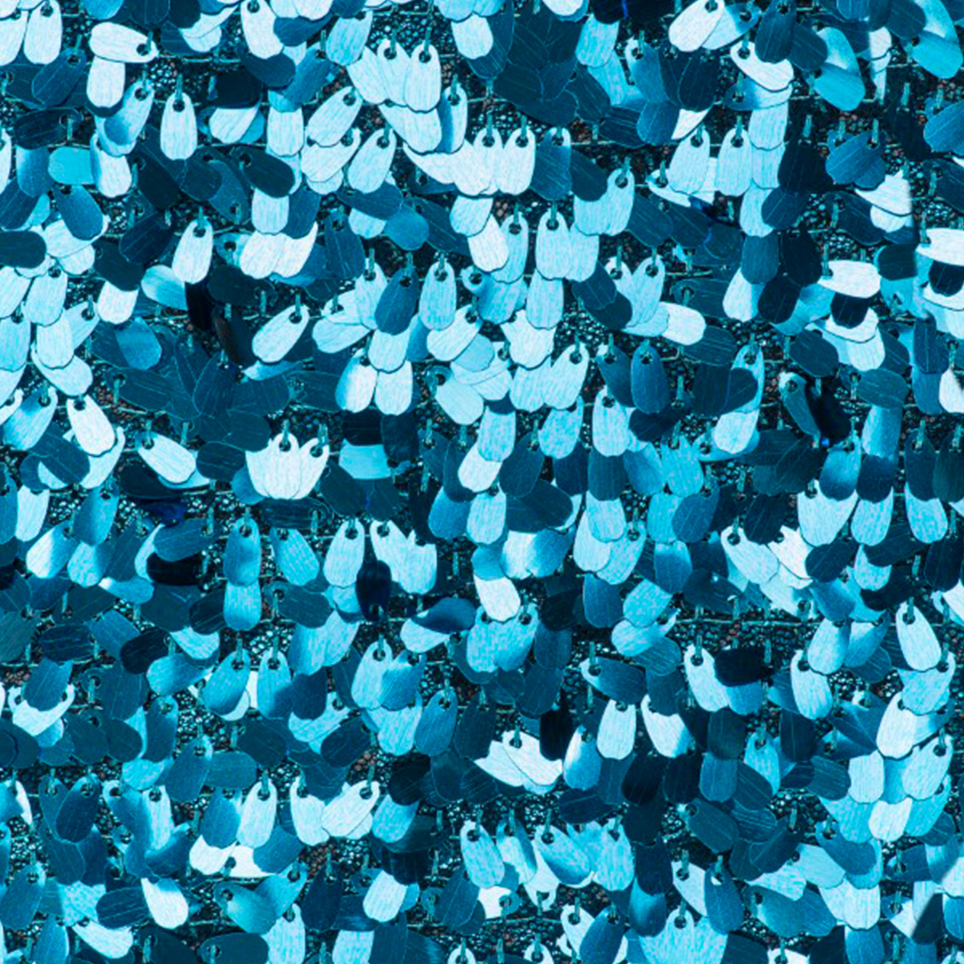Tessuto Paillettes a Goccia Turchese Image