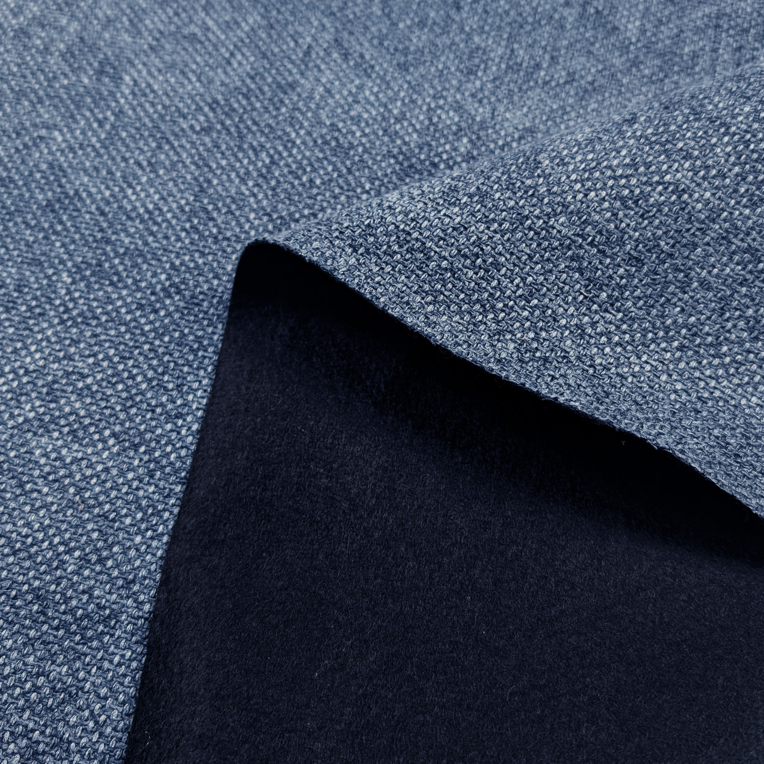 Tessuto Arredo Trama Melange Blu Image
