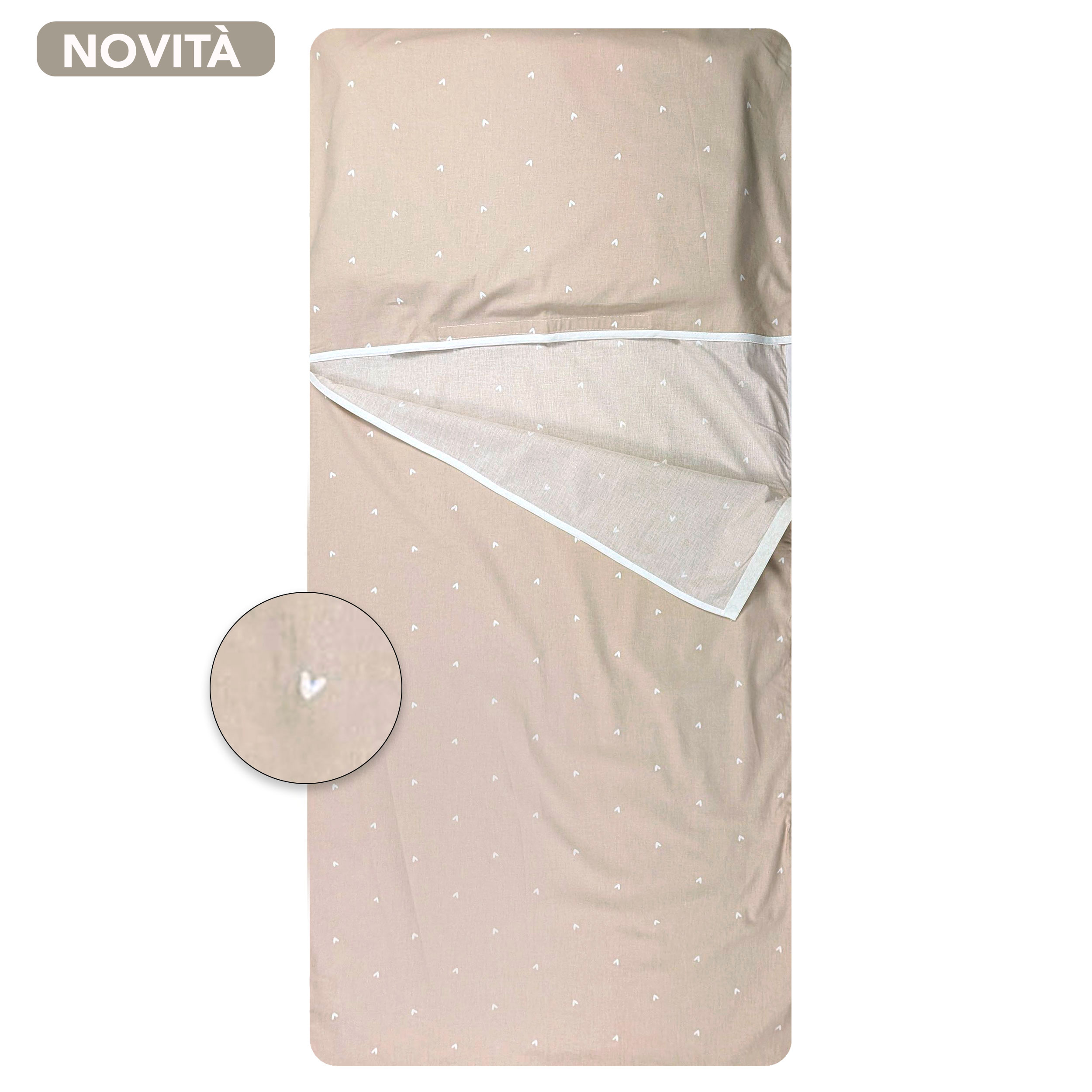 Sacco Nanna Estivo Cuoricini Sfondo Beige Image