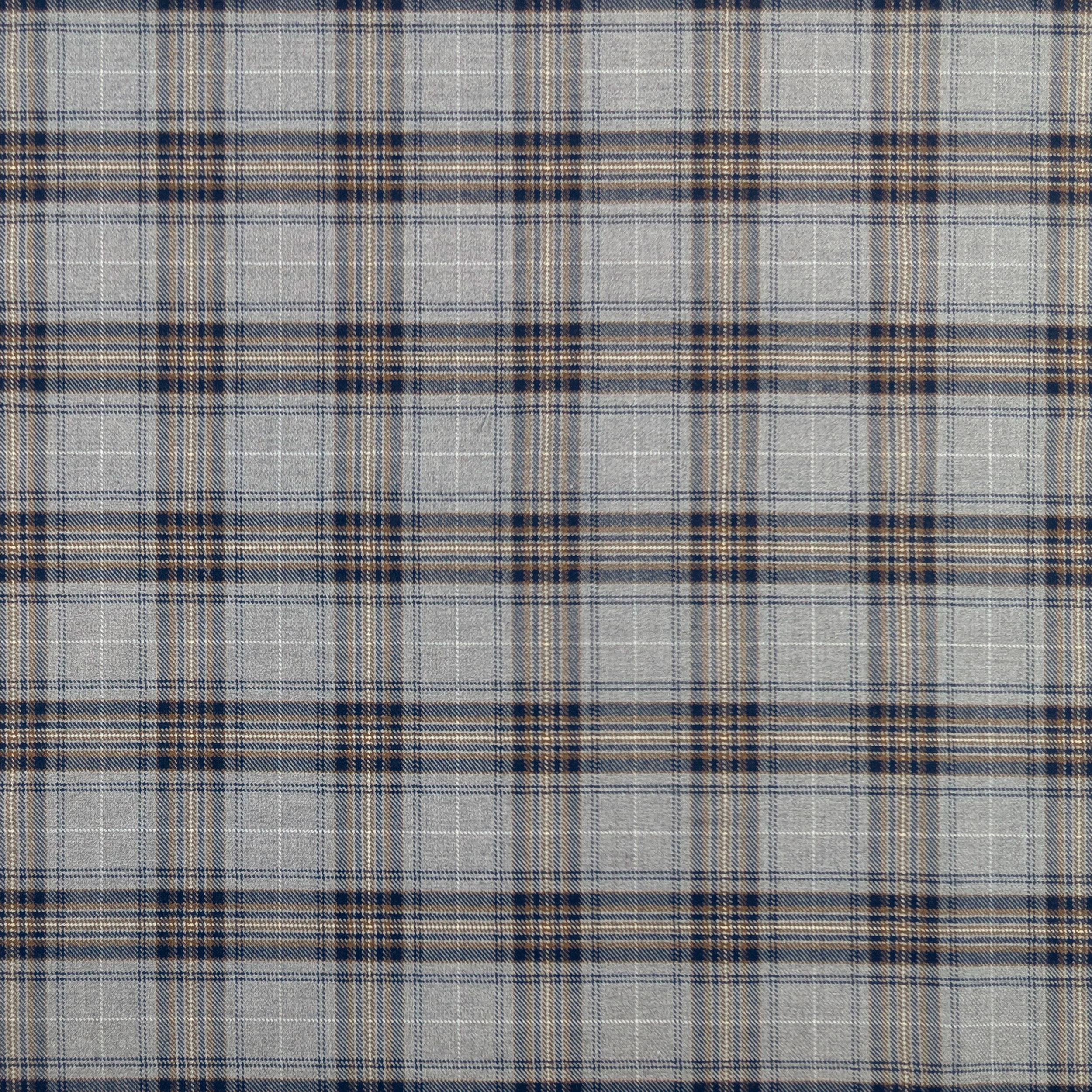 Tartan Righe Beige e Blu Sfondo Grigio Image