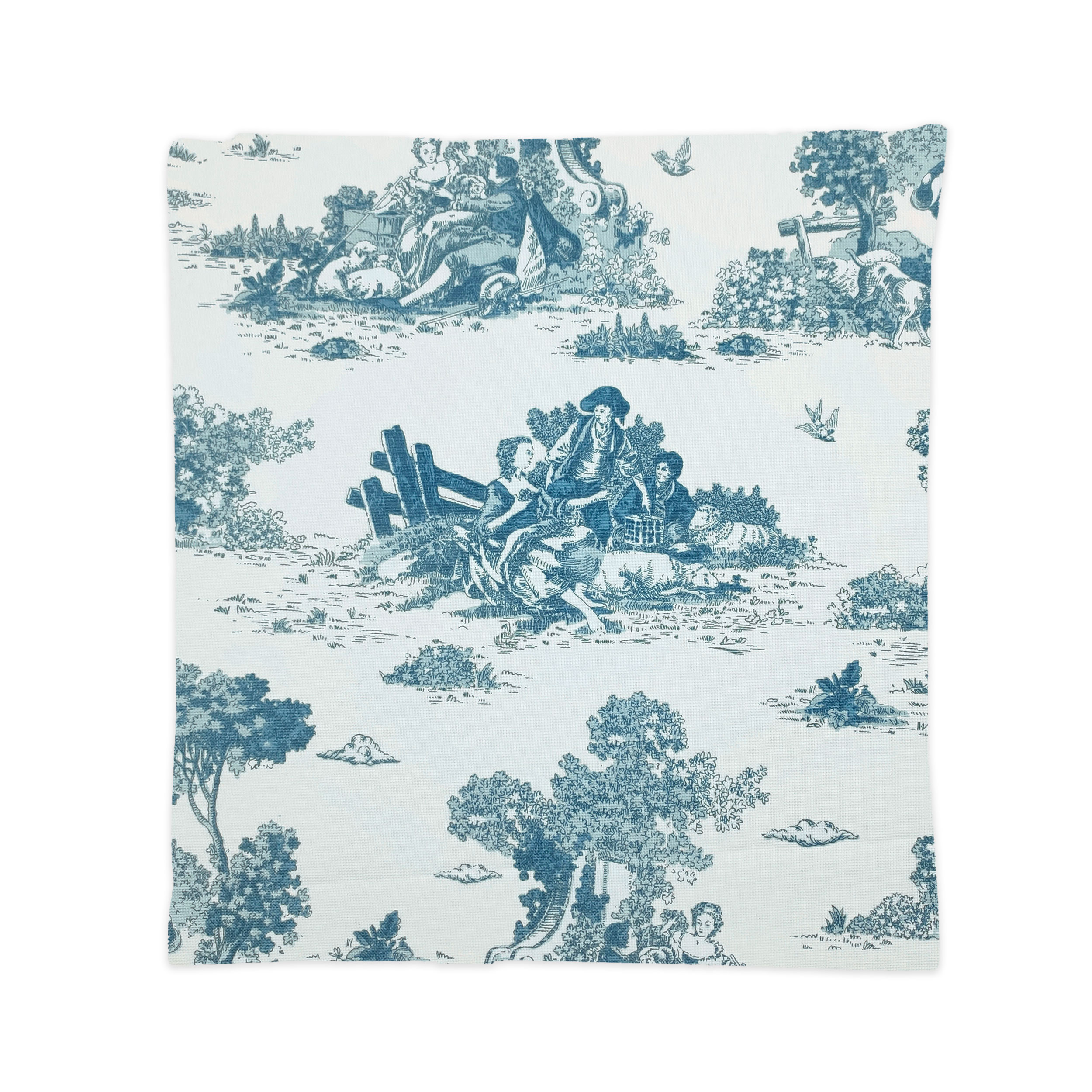Federa per Cuscini Toile de Jouy Petrolio Image