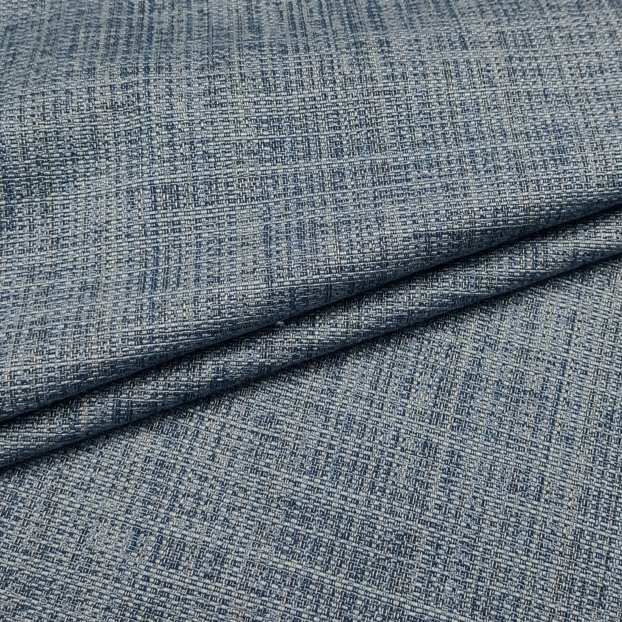 Tessuto Jacquard Melange Azzurro