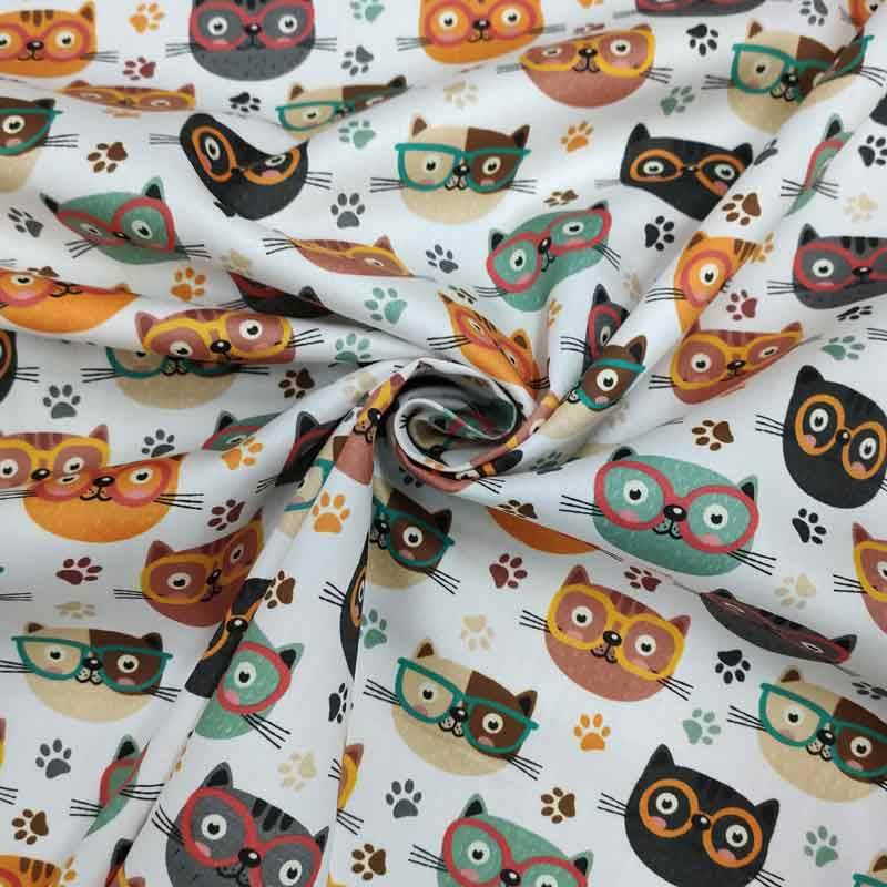 Leggero tessuto di cotone gatti 2