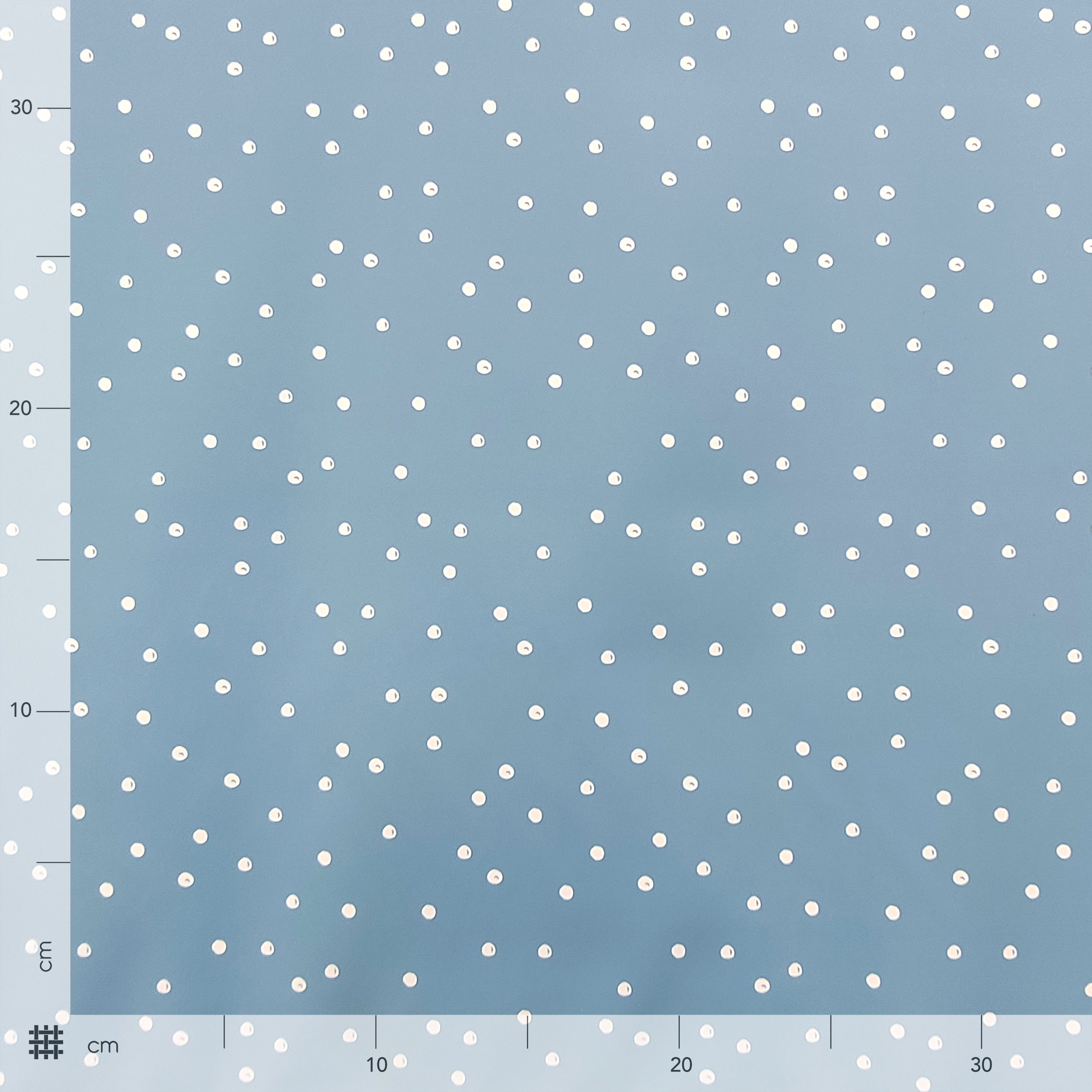 Impermeabile Fantasia Pois Bianchi Sfondo Celeste Image