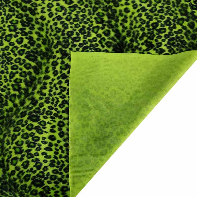 Tessuto Cavallino Leopardato Verde