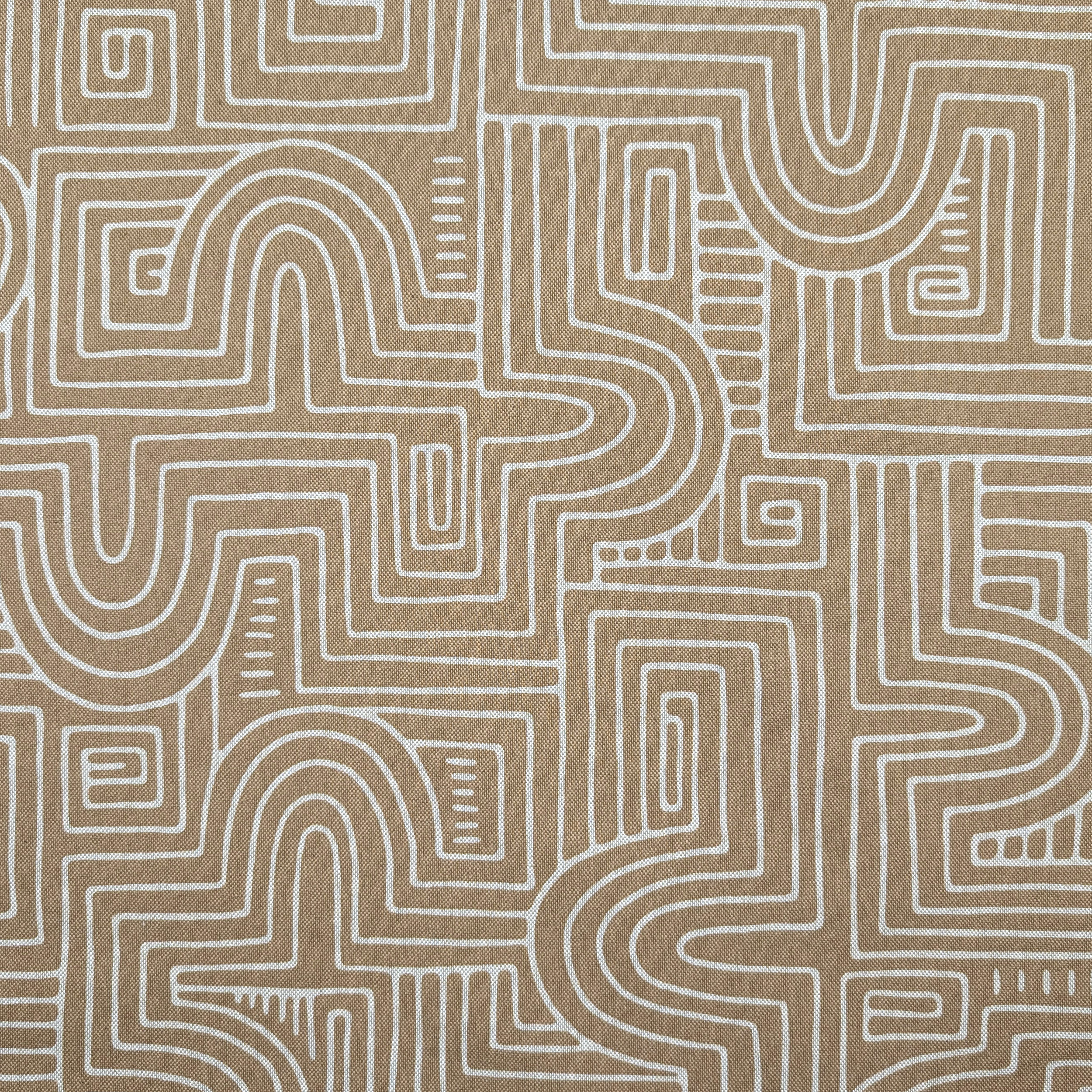 Tessuto Panama Labirinto Sfondo Beige Image