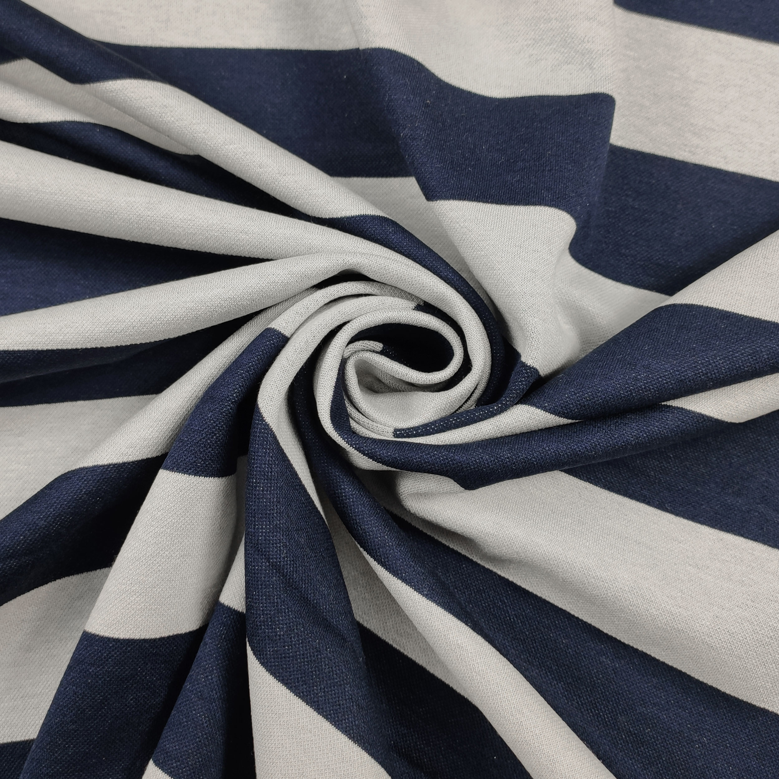 Punto Milano Righe Larghe Blu