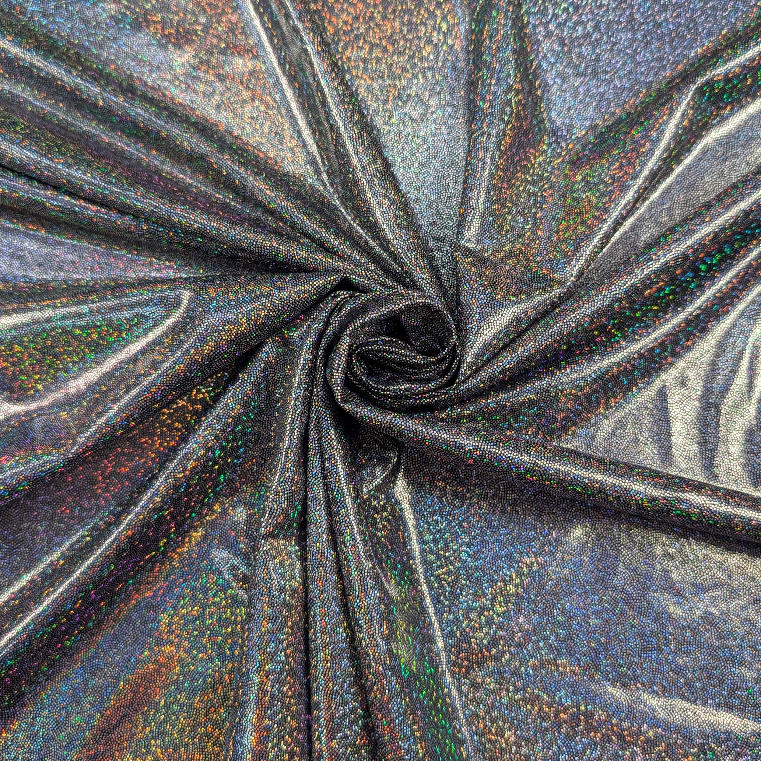 Lycra Lurex Glitterata Nera Image