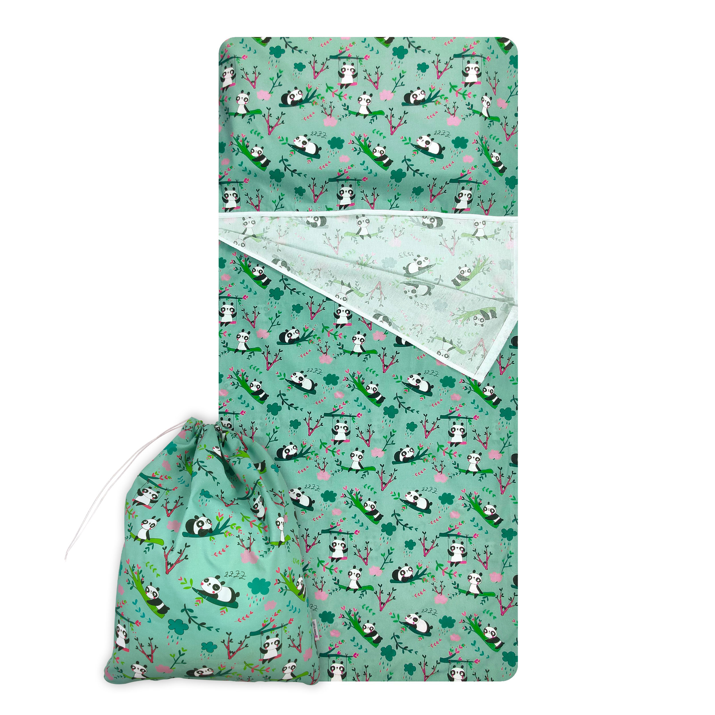 Sacco Nanna Estivo Panda Sfondo Verde Menta Image