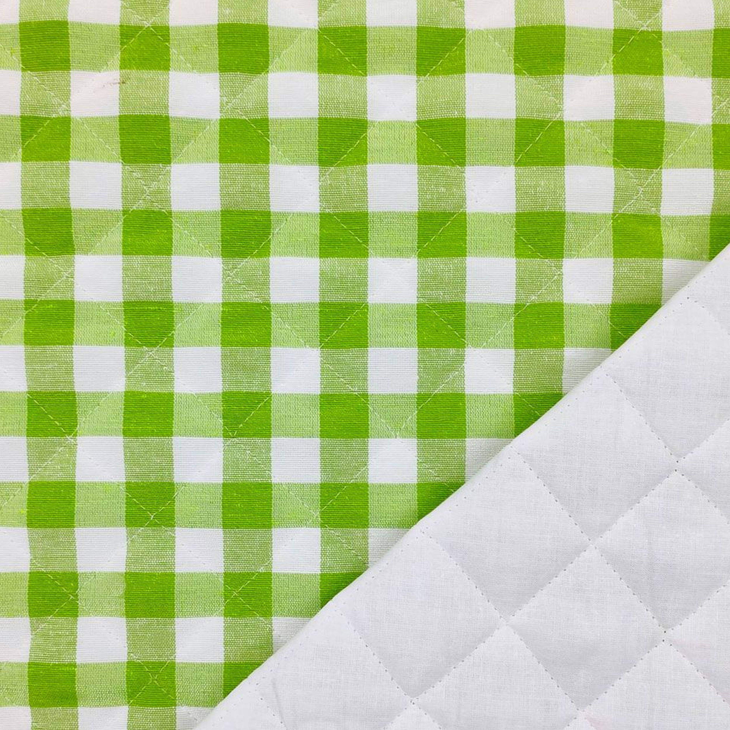 Trapuntato Fantasia Quadretti Verde Chiaro Image