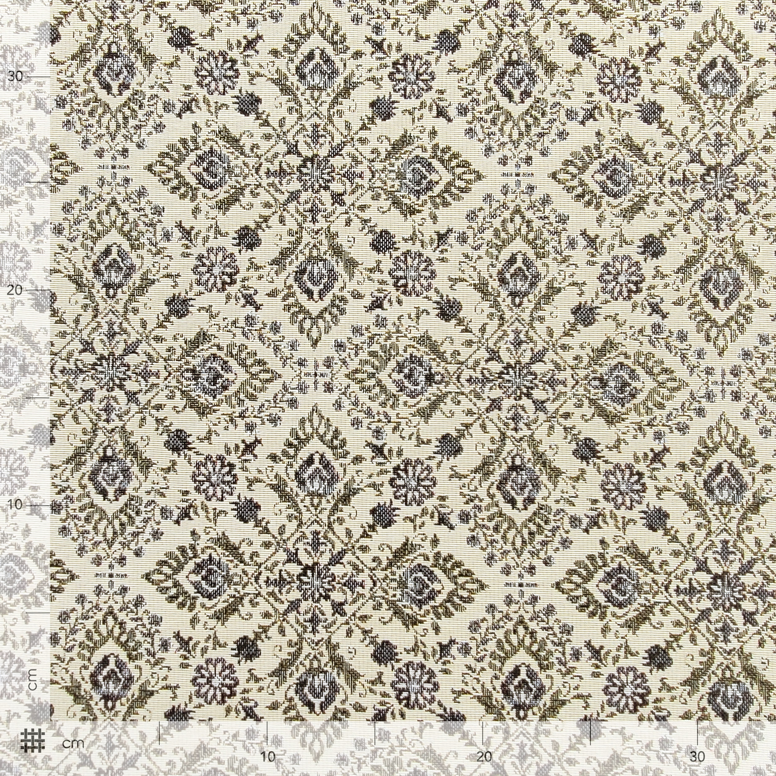 Jacquard Damascato Beige Blu