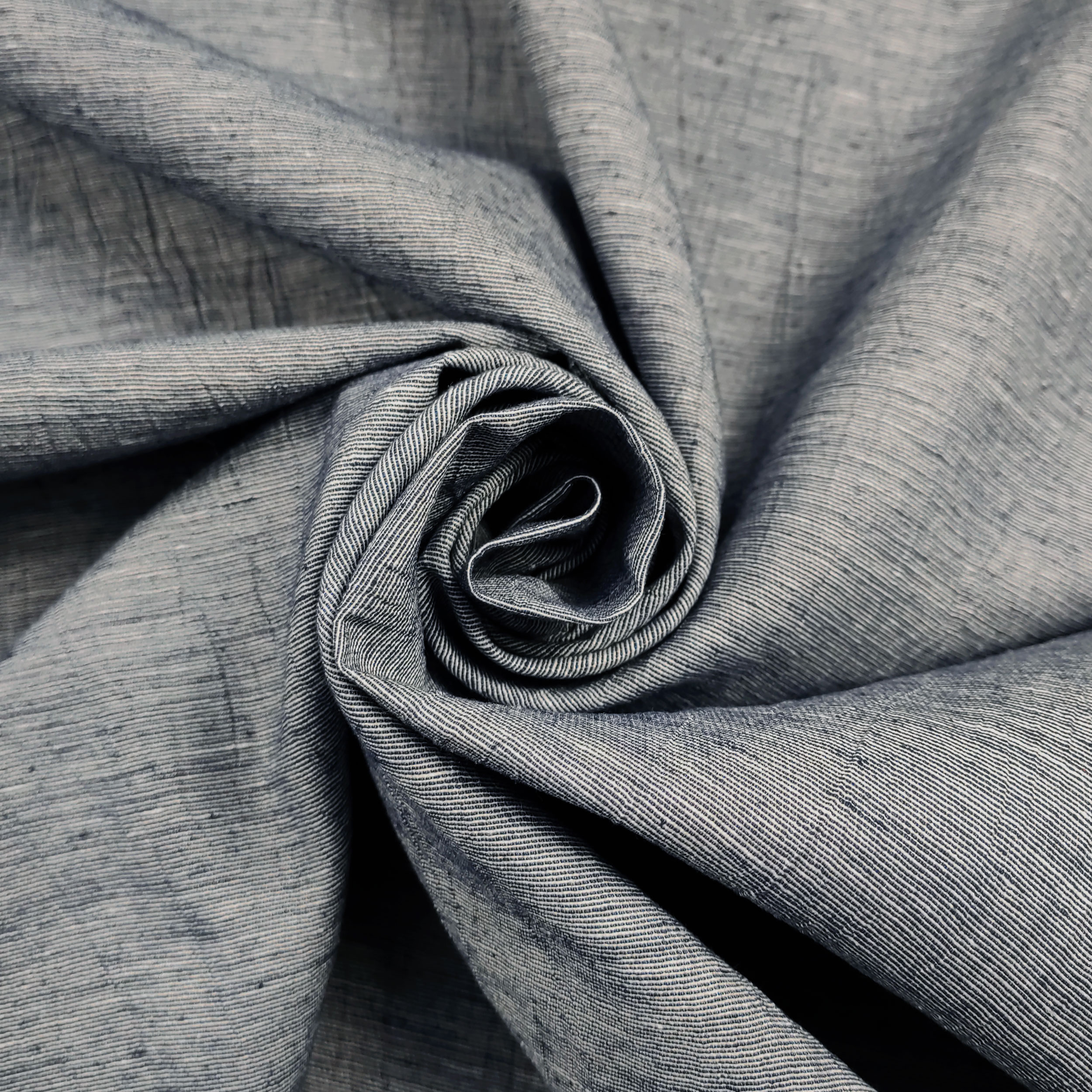 Scampolo Tessuto Cotone Blu Melange