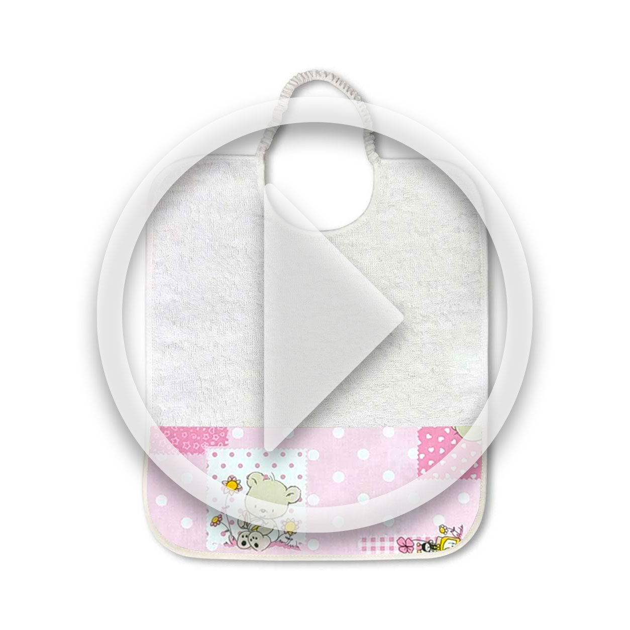 Bavaglino Orsetti e Api Rosa Image