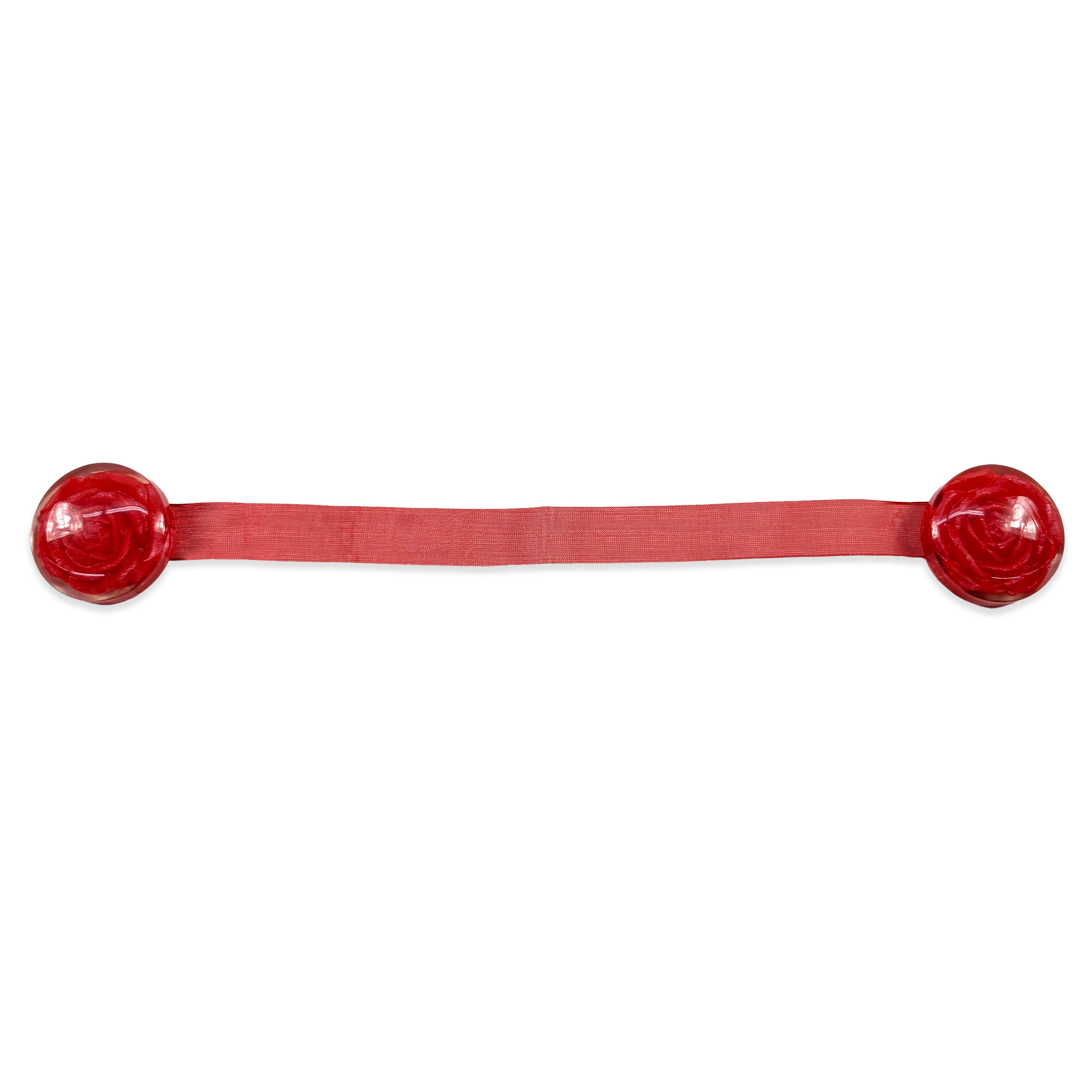 Calamita Tende a Bottone con Fiore - Rosso Image