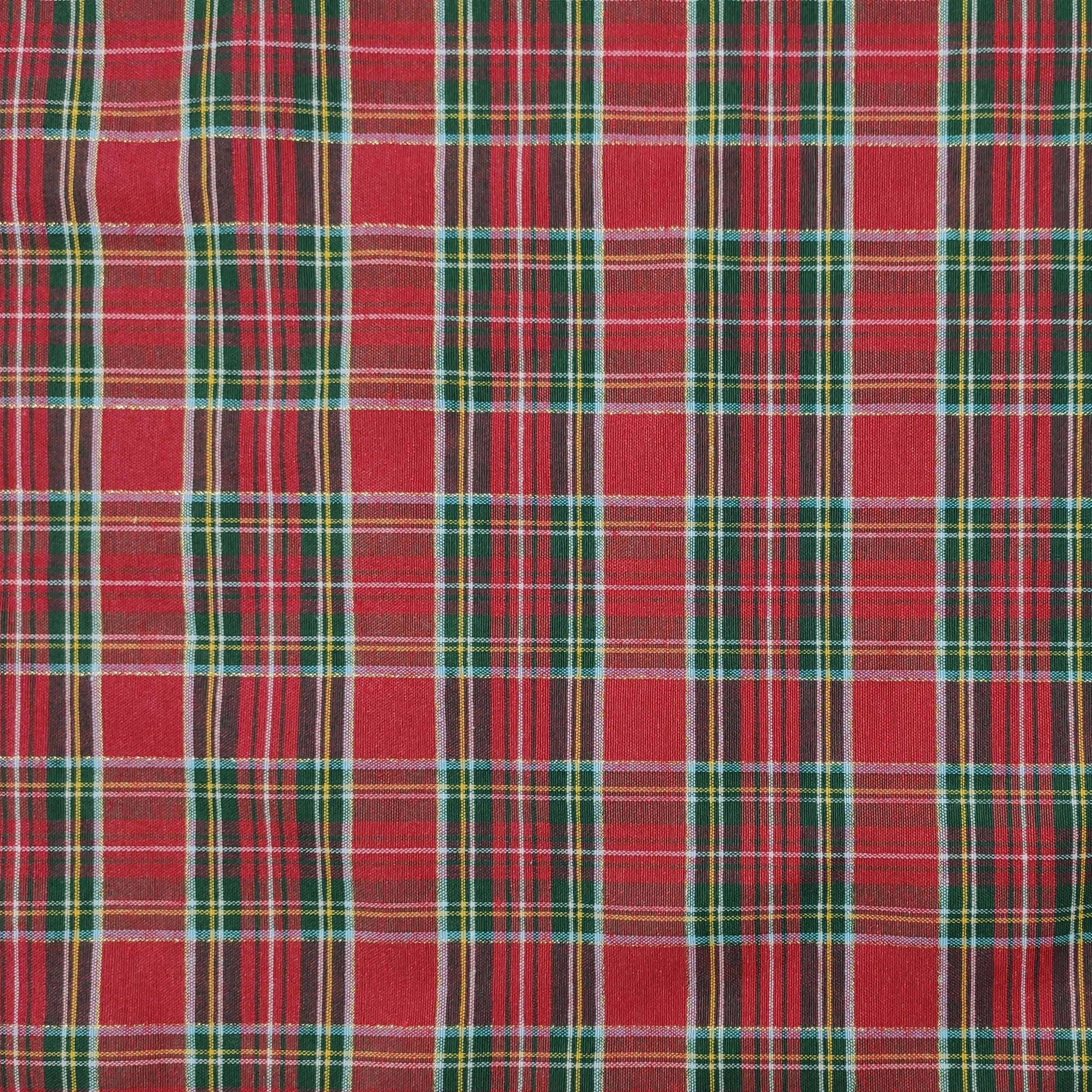 tovaglia confezionata fantasia tartan lurex