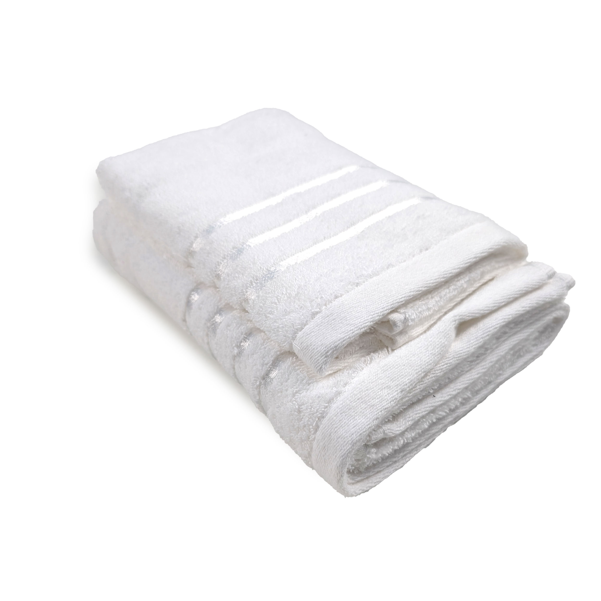 Set Asciugamani Bagno Viso e Ospite Bianco Image