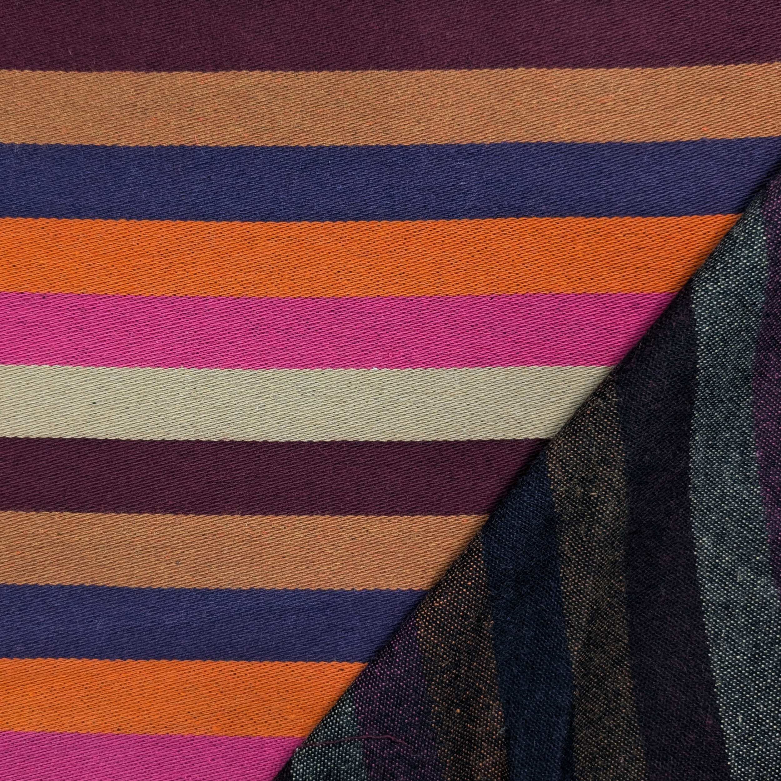 Tessuto Cotone Righe Colorate Image