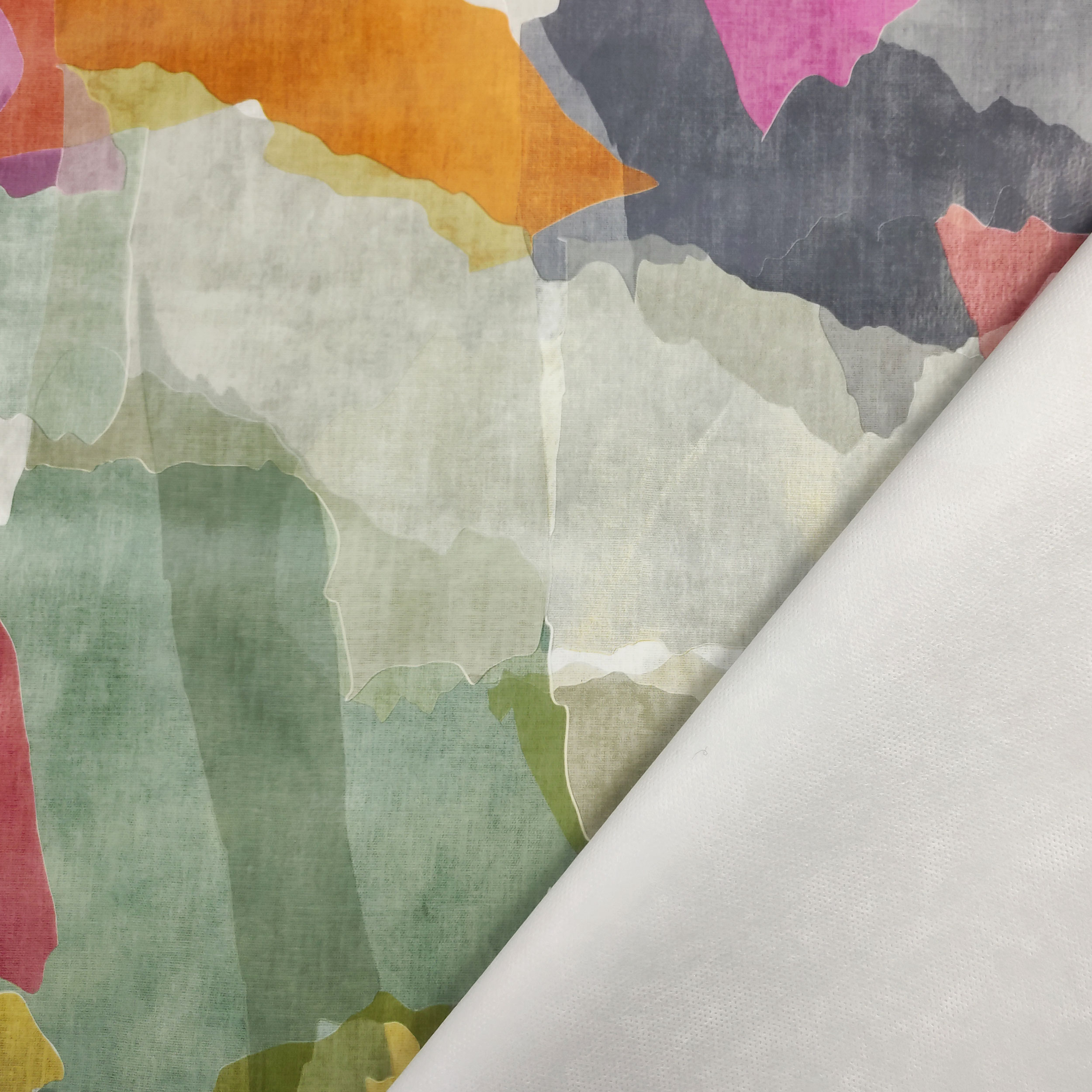 Tessuto per Tovaglia Plastificata Fantasia Astratta Multicolor