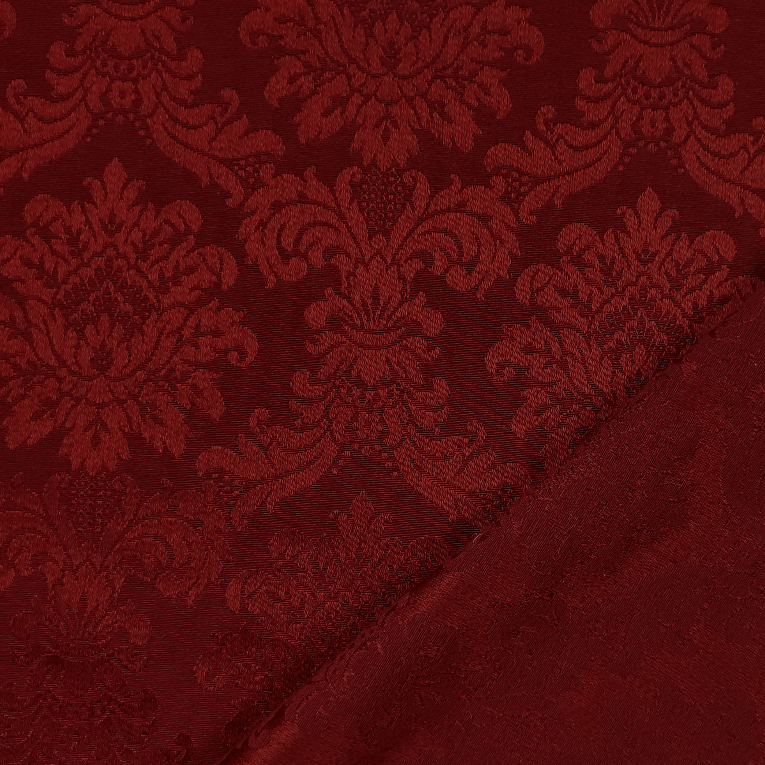 Tessuto Damascato Rosso Scuro Image