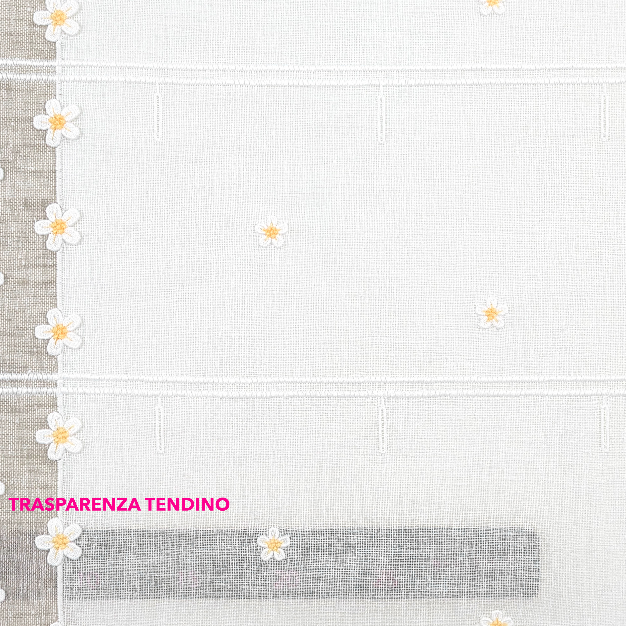 Tessuto Tendino Modulare con Margherite Ricamate Image