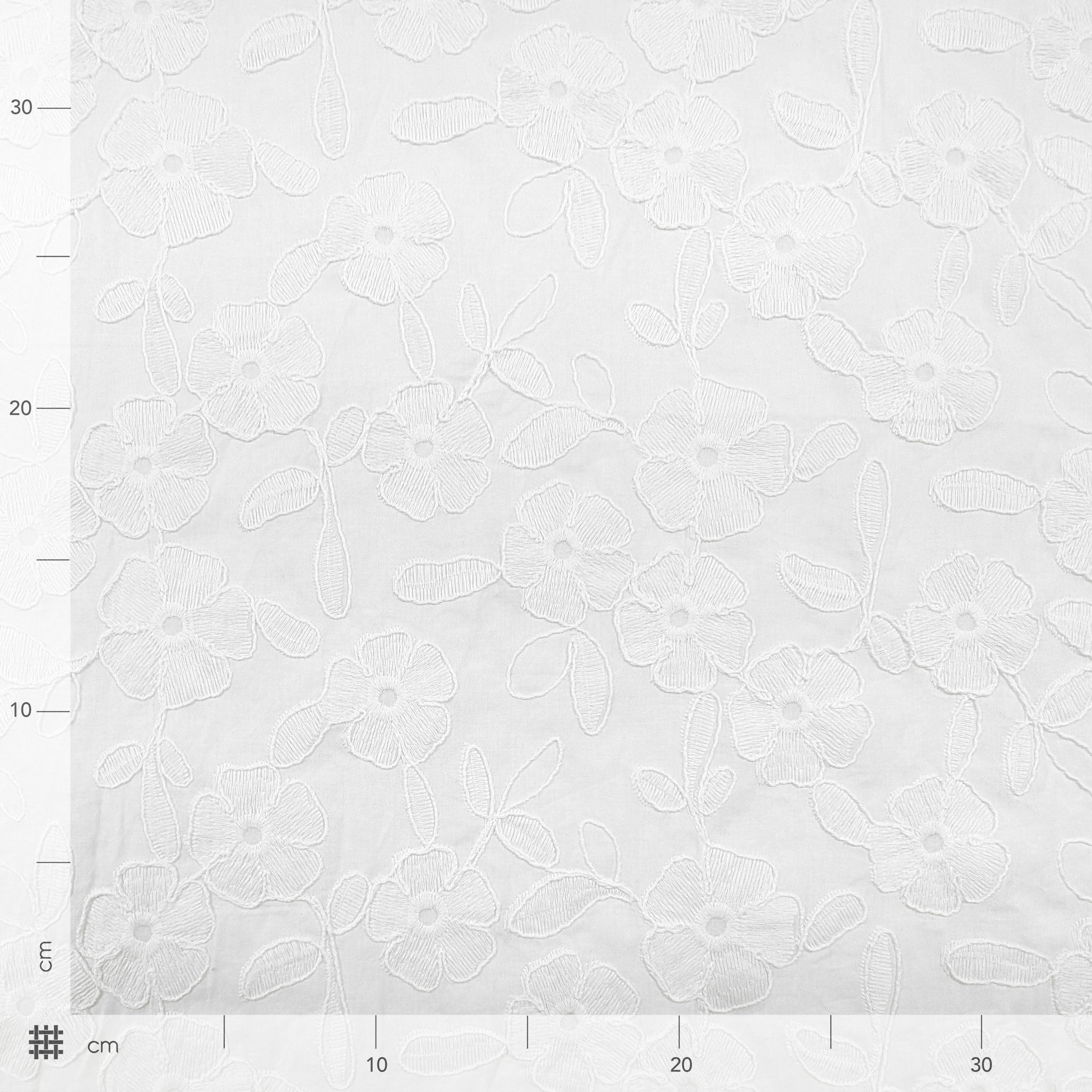 Sangallo di Cotone Bianco Margherite Image
