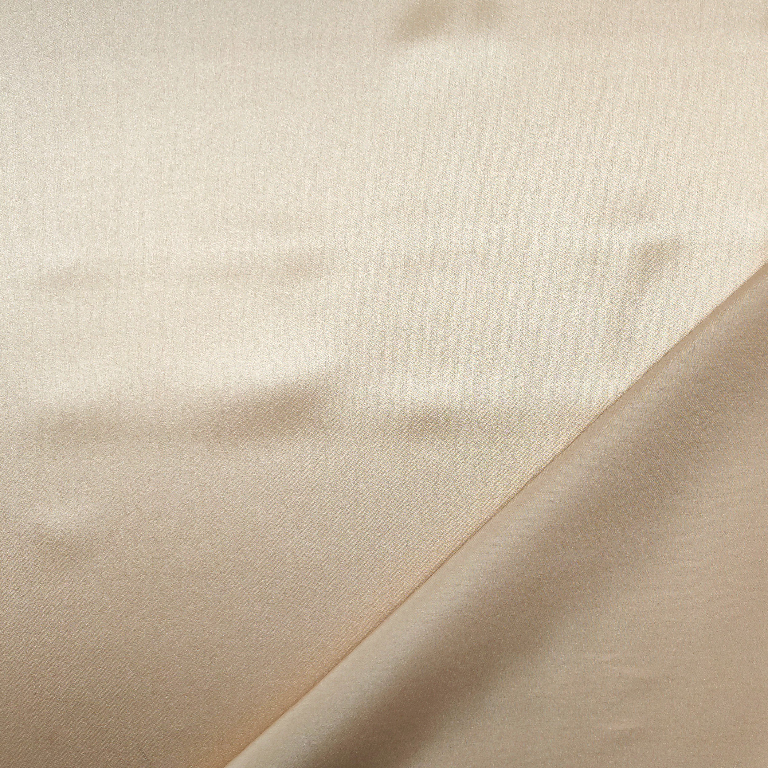 Tessuto Raso di Seta Elasticizzato Beige Image