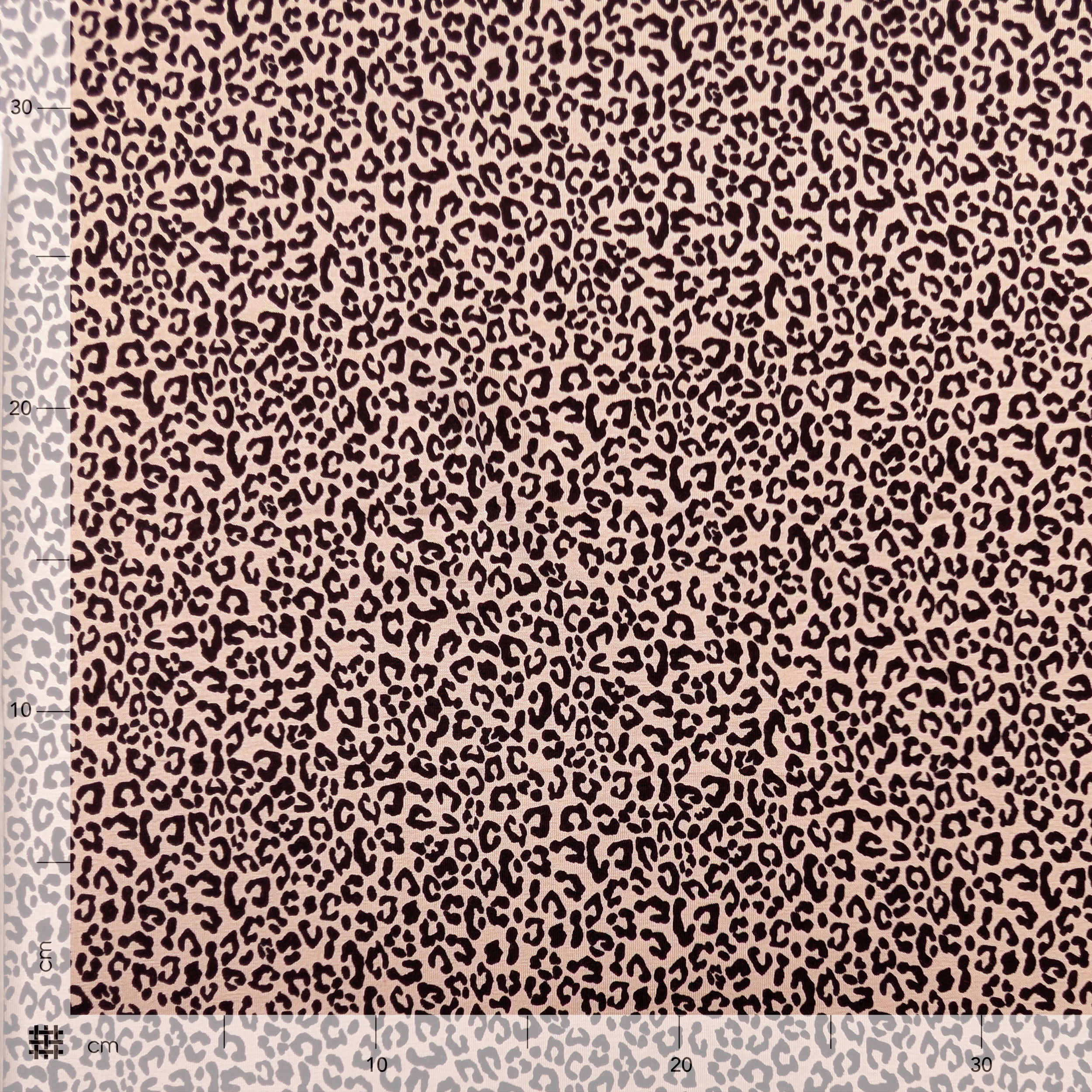 Jersey Cotone Beige Fantasia Leopardata Image