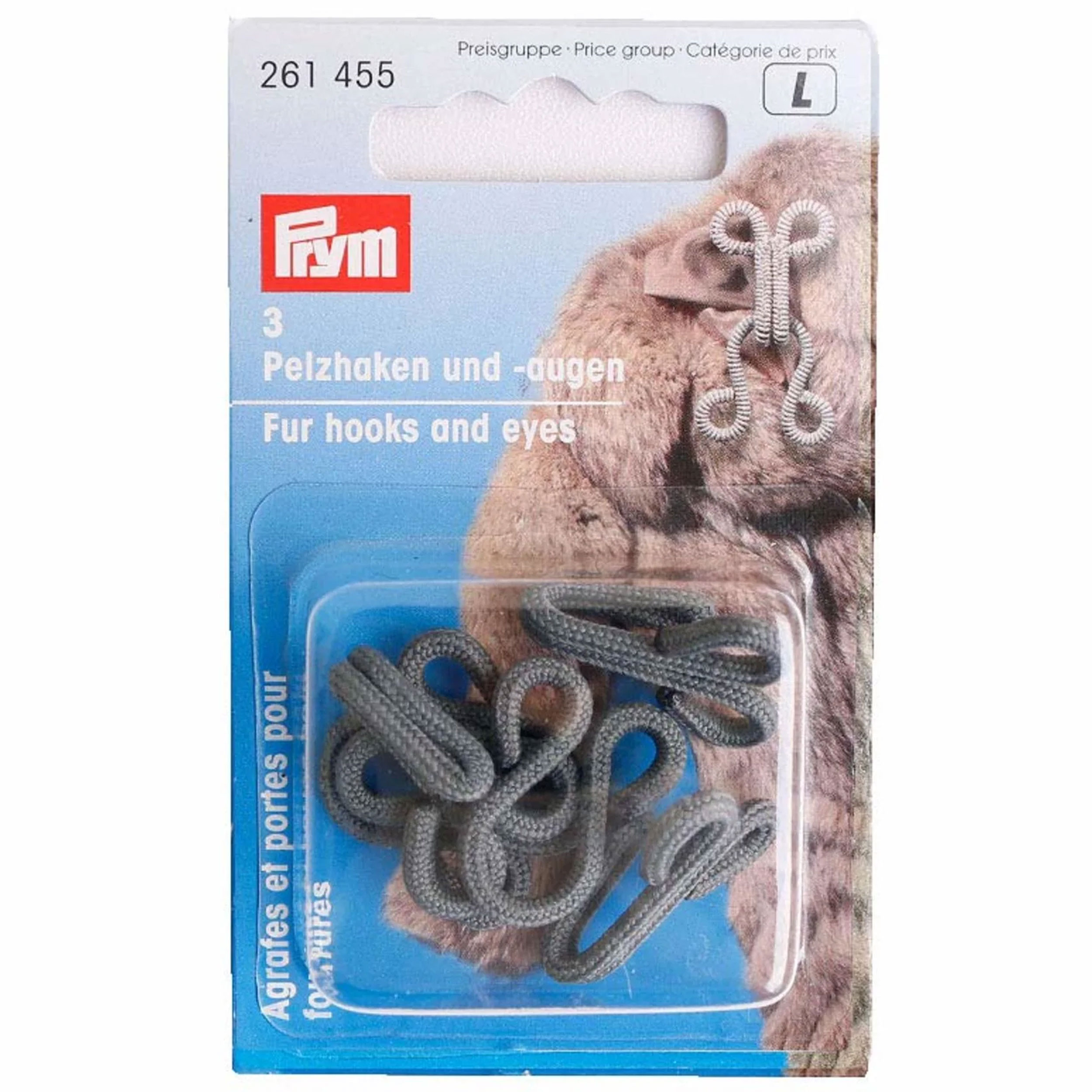 Ganci e Occhielli Prym Grigio per Pellicce