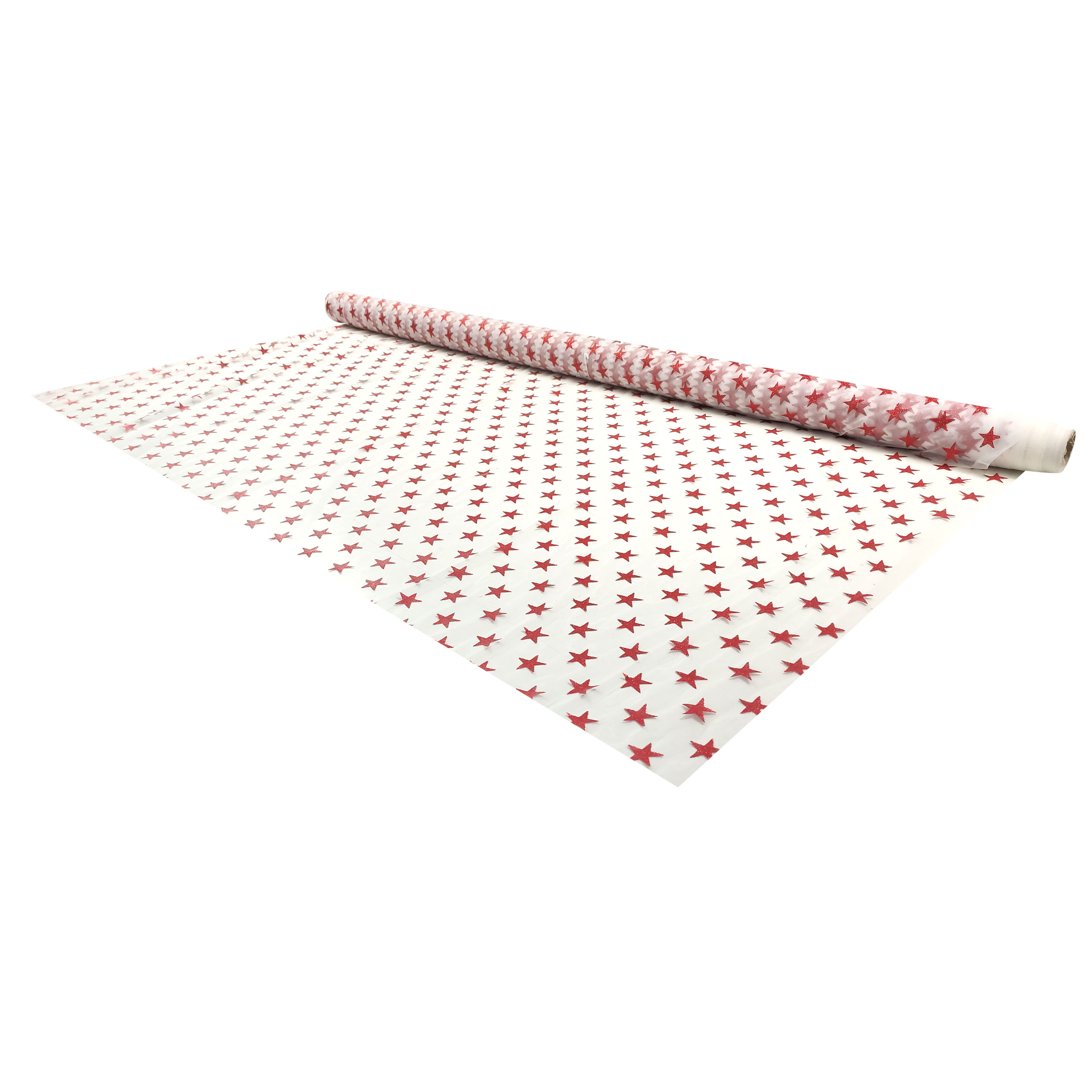 Tulle Stelle Lurex Rosso