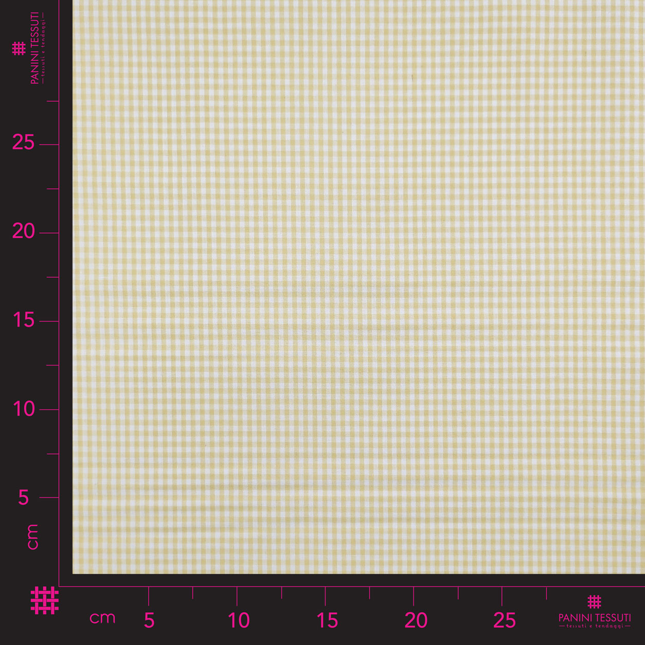 Cotone online quadretti medi tinto in filo giallo