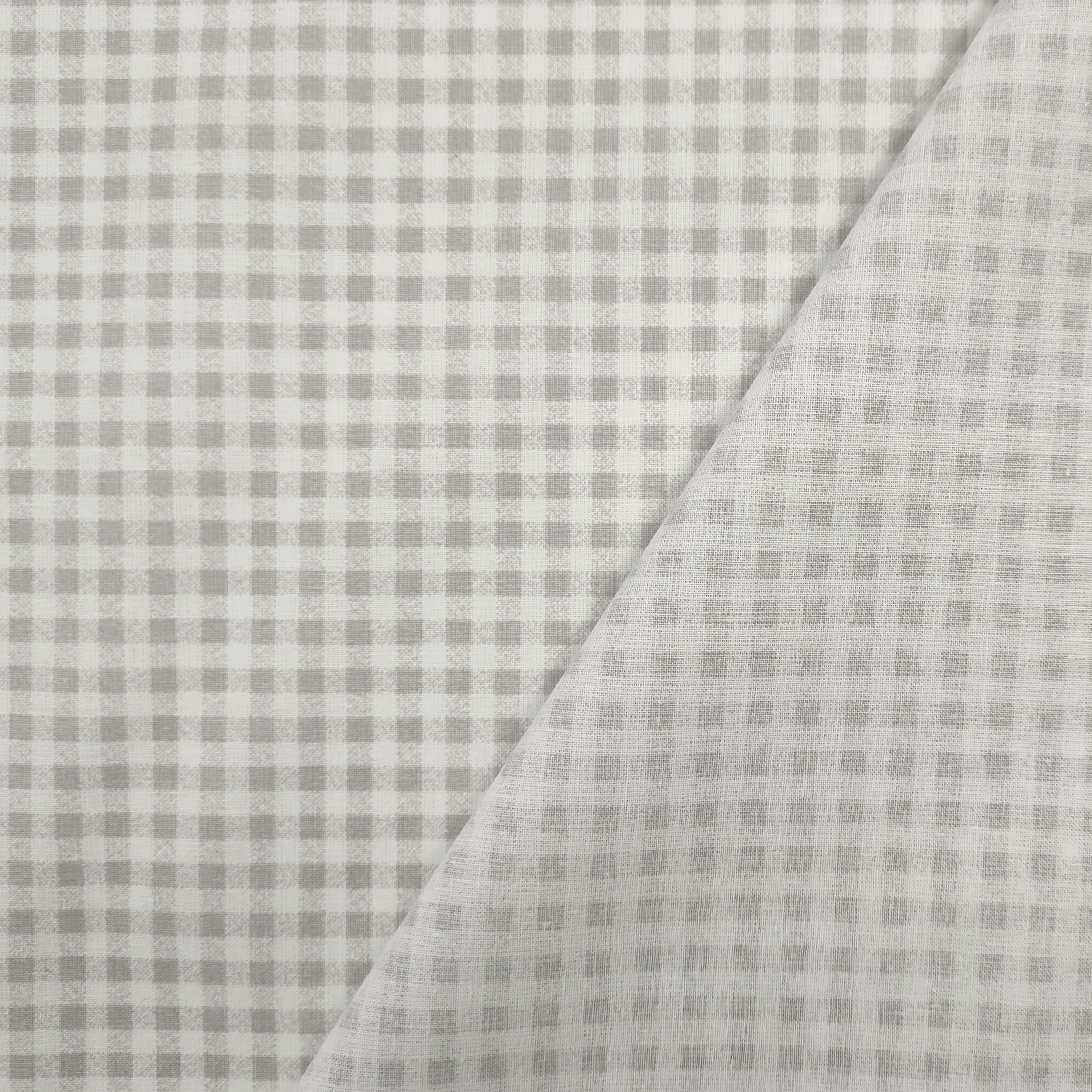 Tessuto Cotone Quadretti Grigi Image