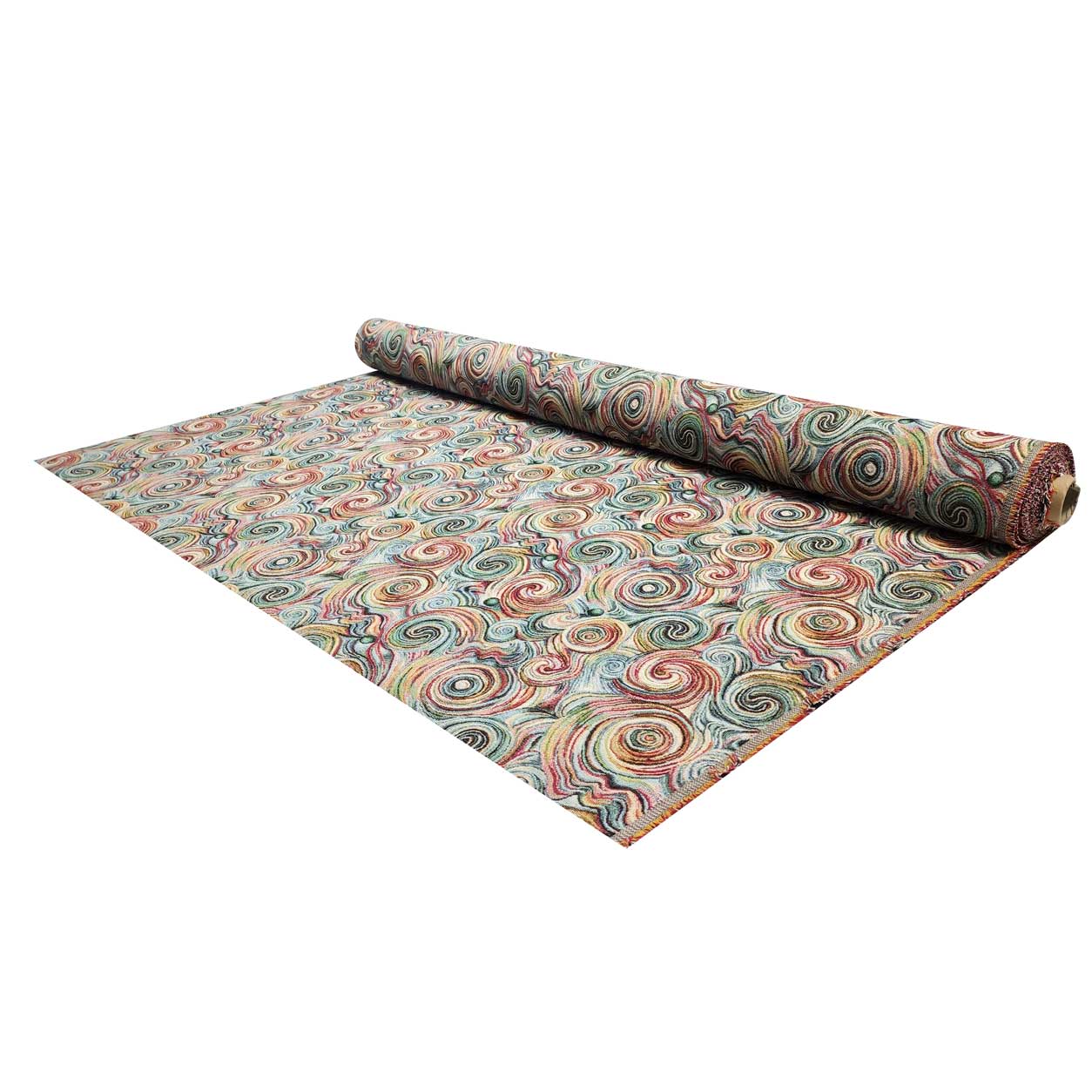 Tessuto Gobelin Arredo Spirali Astratte