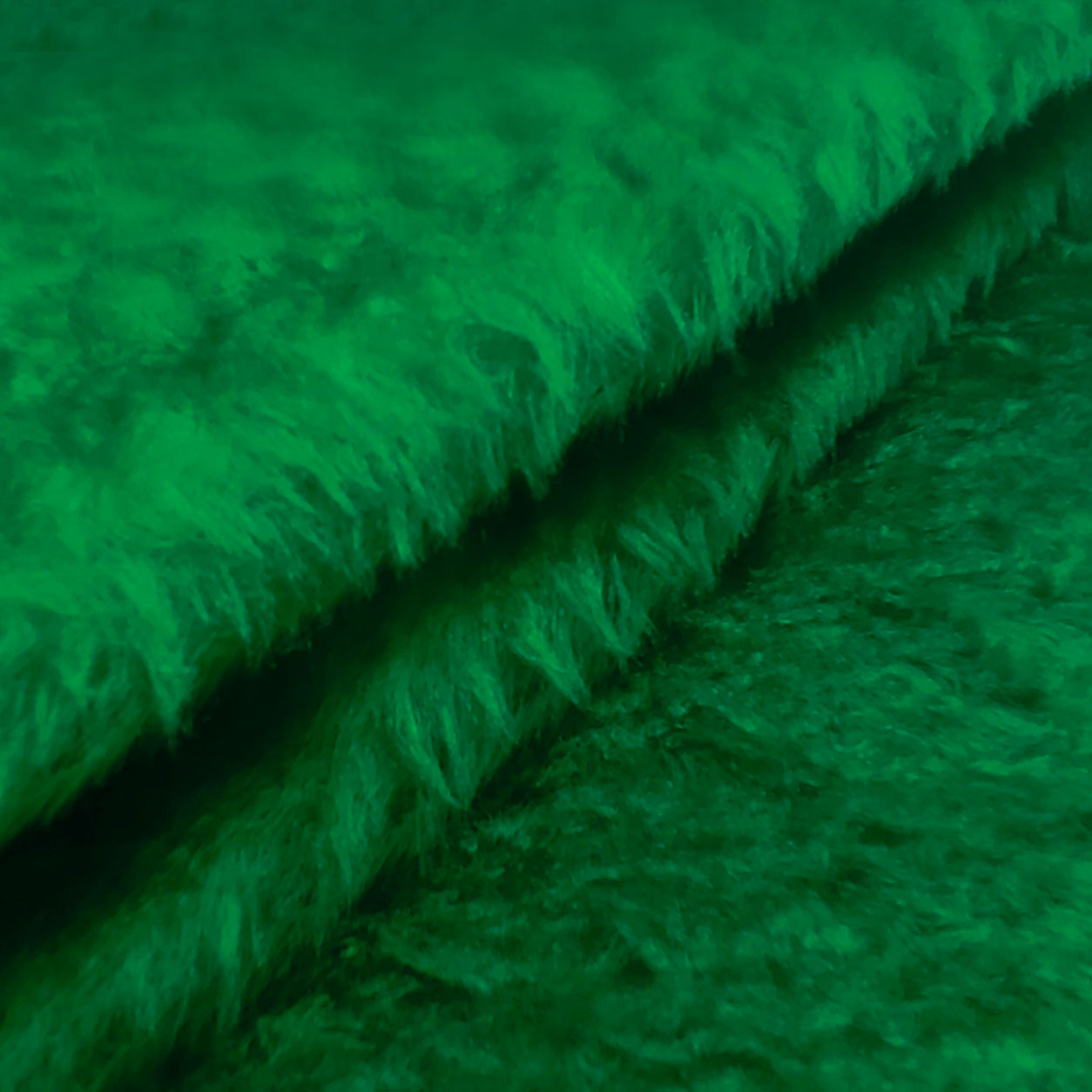 Pelliccia sintetica al metro verde smeraldo