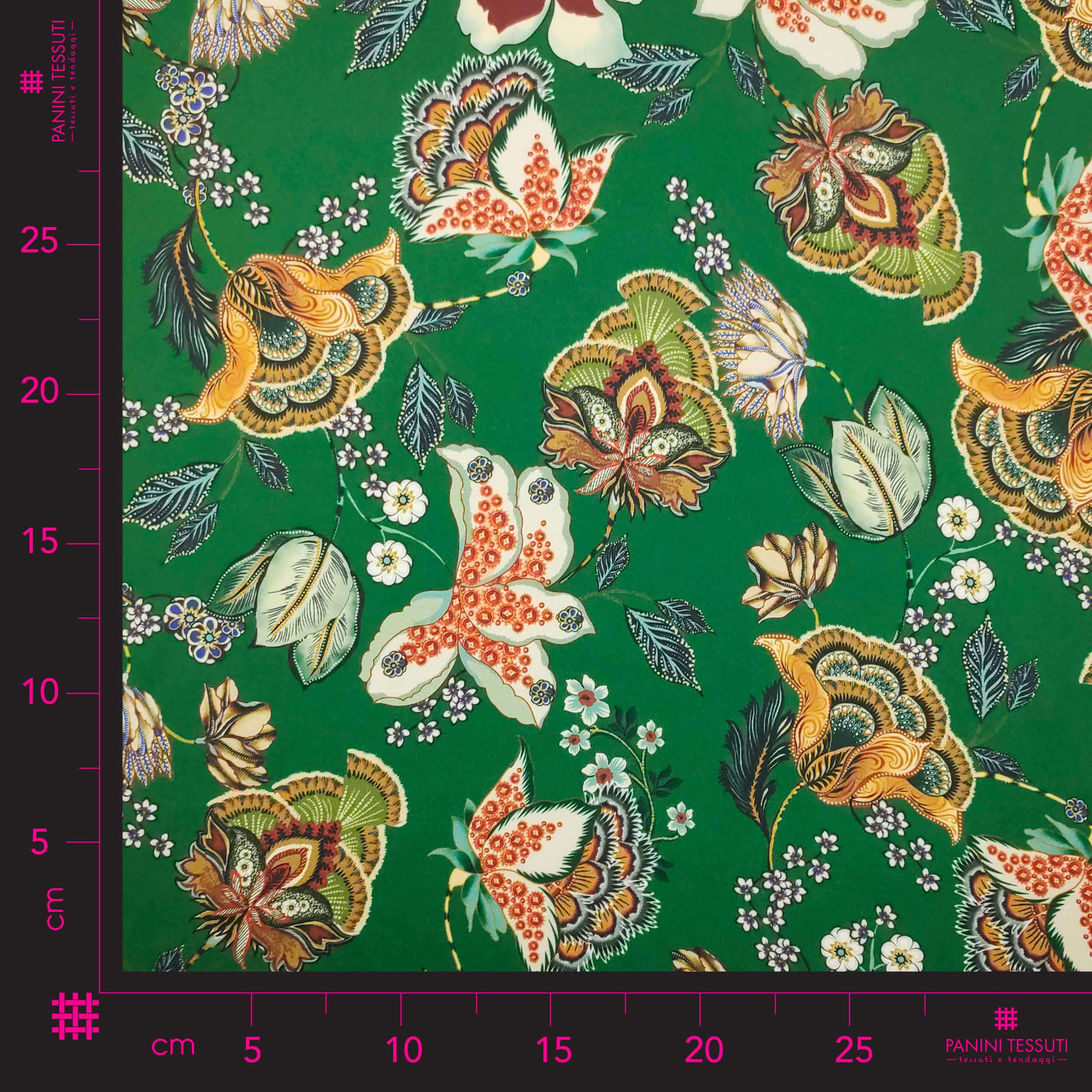 Raso Cady Setato Fiori Astratti Fashion Image
