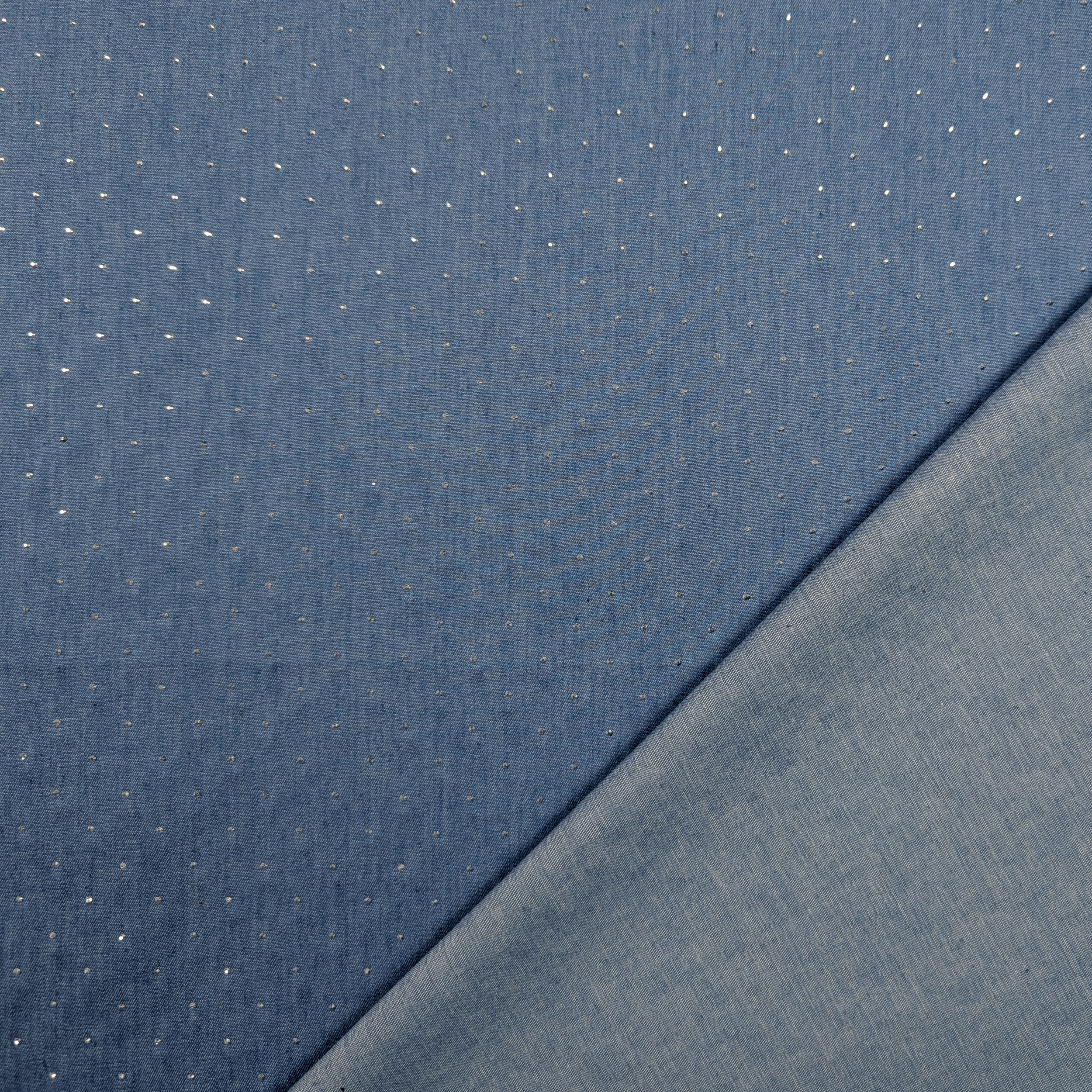 Jeans di Cotone Lavaggio Medio con Strass Image