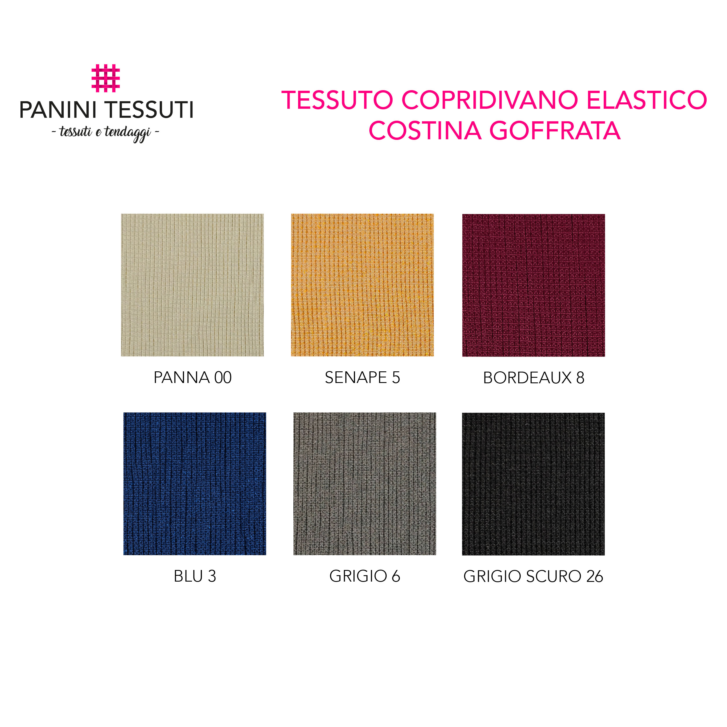 Tessuto Copridivano Elastico Costina Goffrata Image