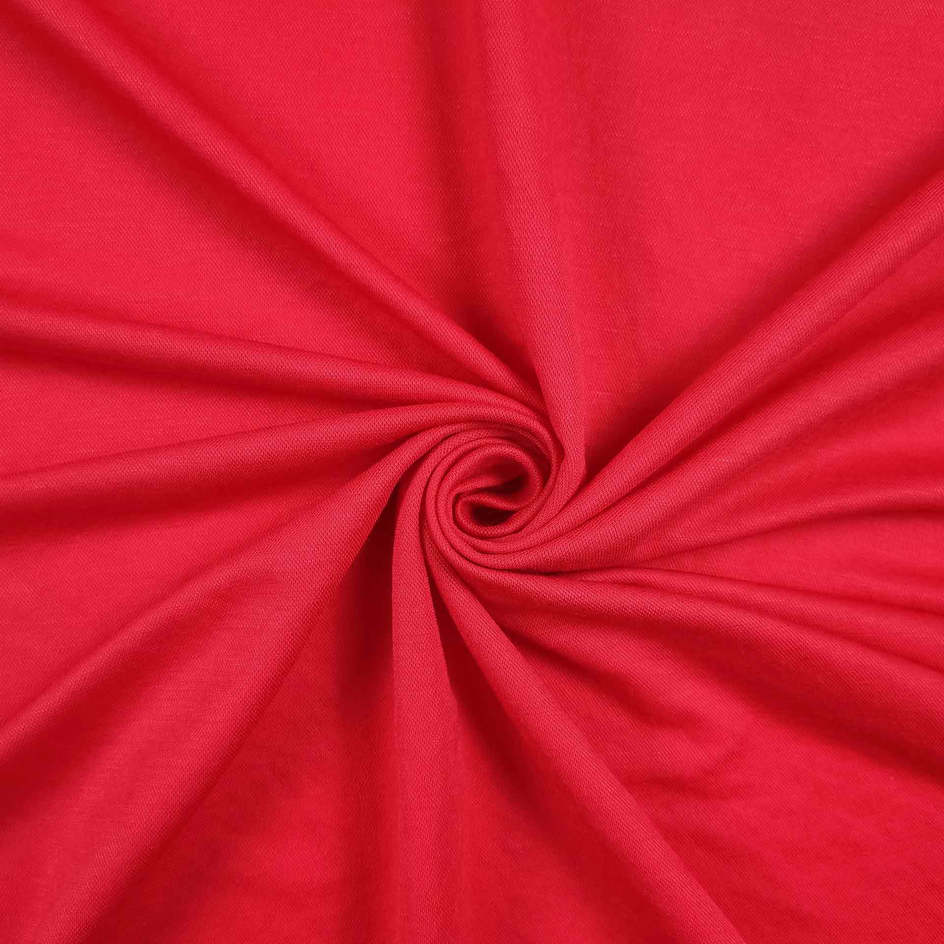 Tessuto jersey cotone linen rosso