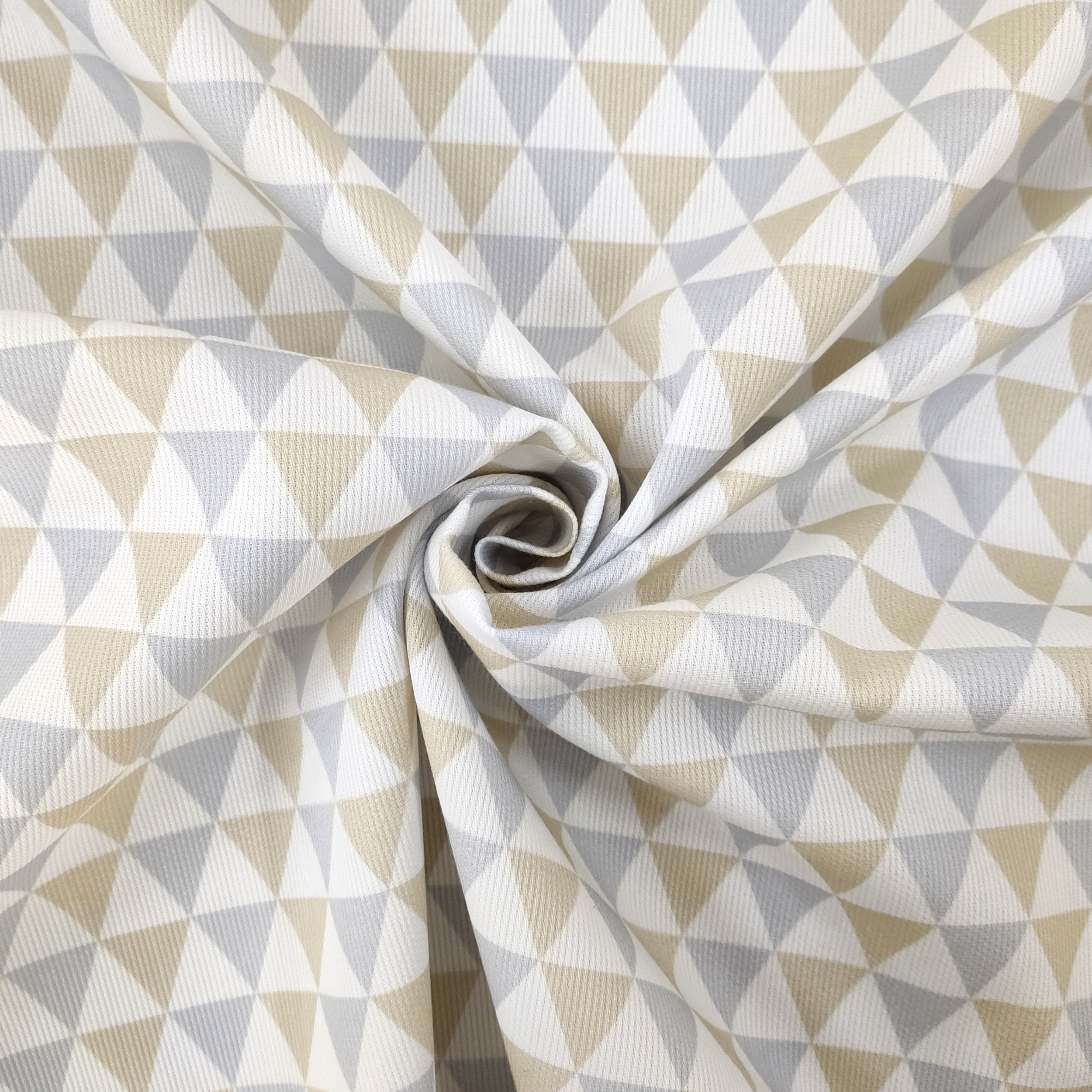 Cotone piquet triangoli beige