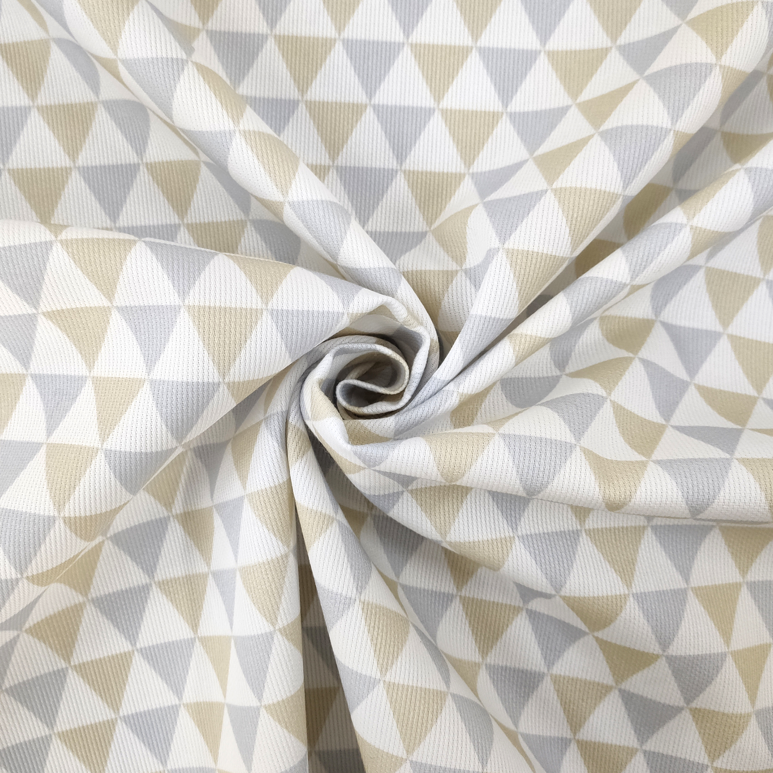 cotone piquet triangoli beige