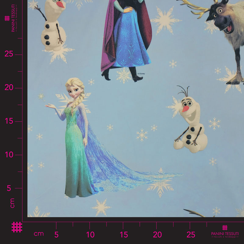 Ritaglio Tessuto Cotone Disney Frozen e il Regno di Ghiaccio 50x140 cm