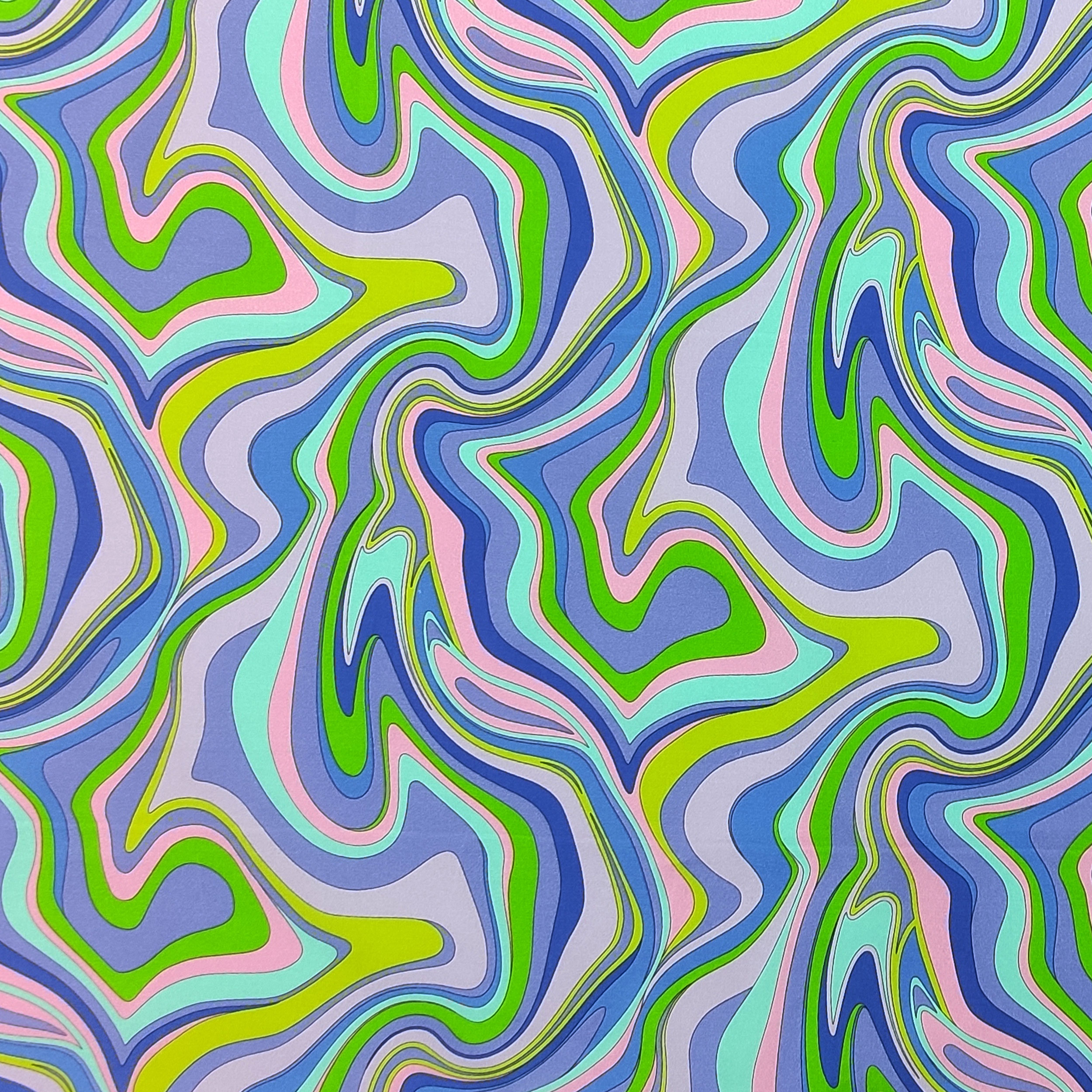 Cotone Elasticizzato Fantasia Optical Lilla