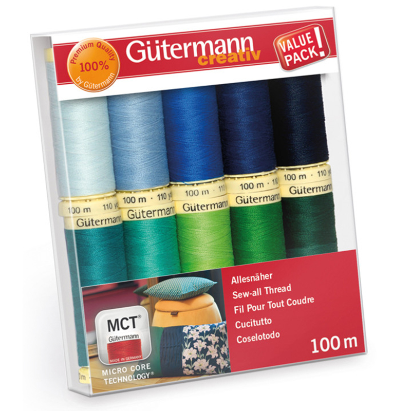 Set di 100 m di filo per cucire + righello universale - Gütermann per 23,25  €