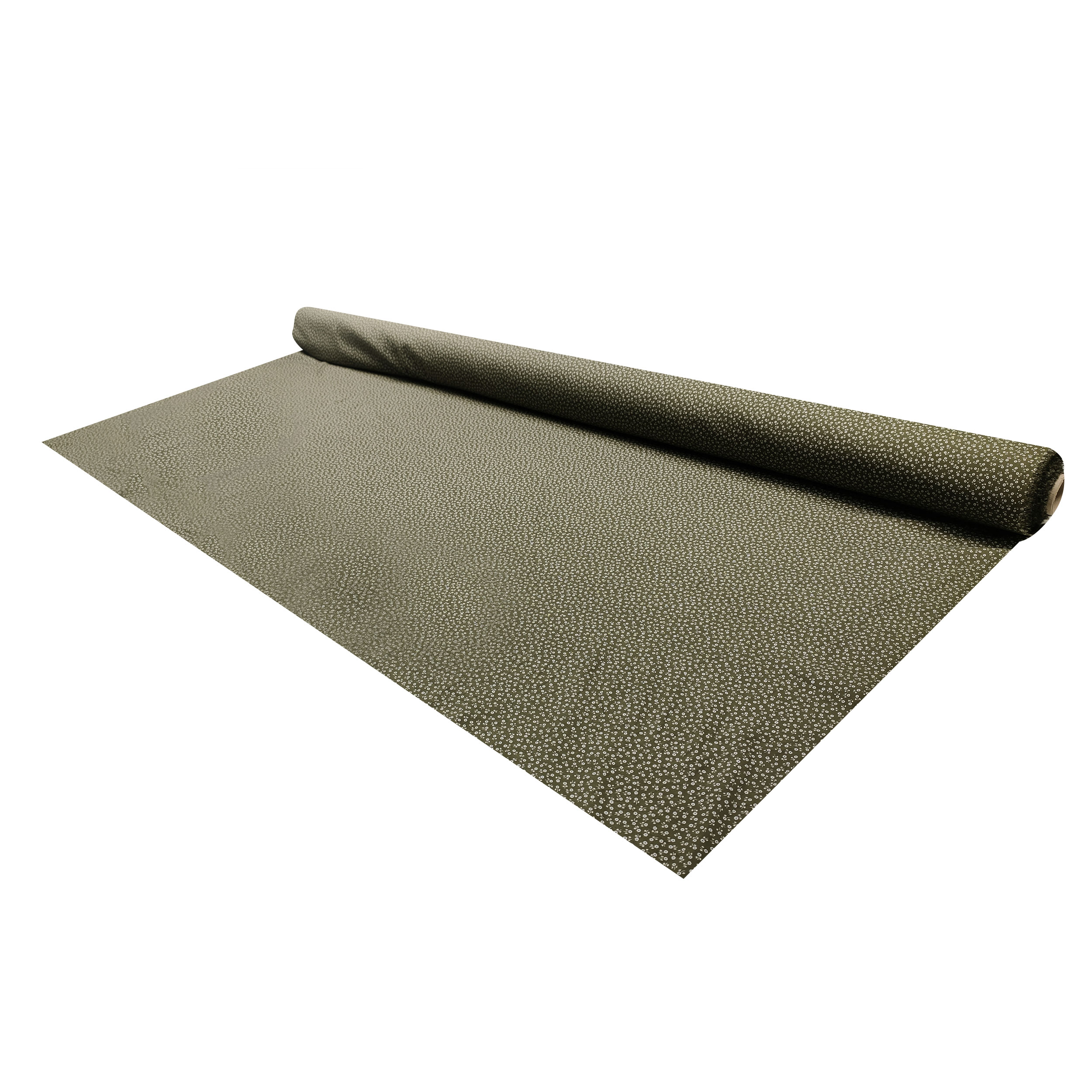 Cotone Elasticizzato Verde Fiorellini