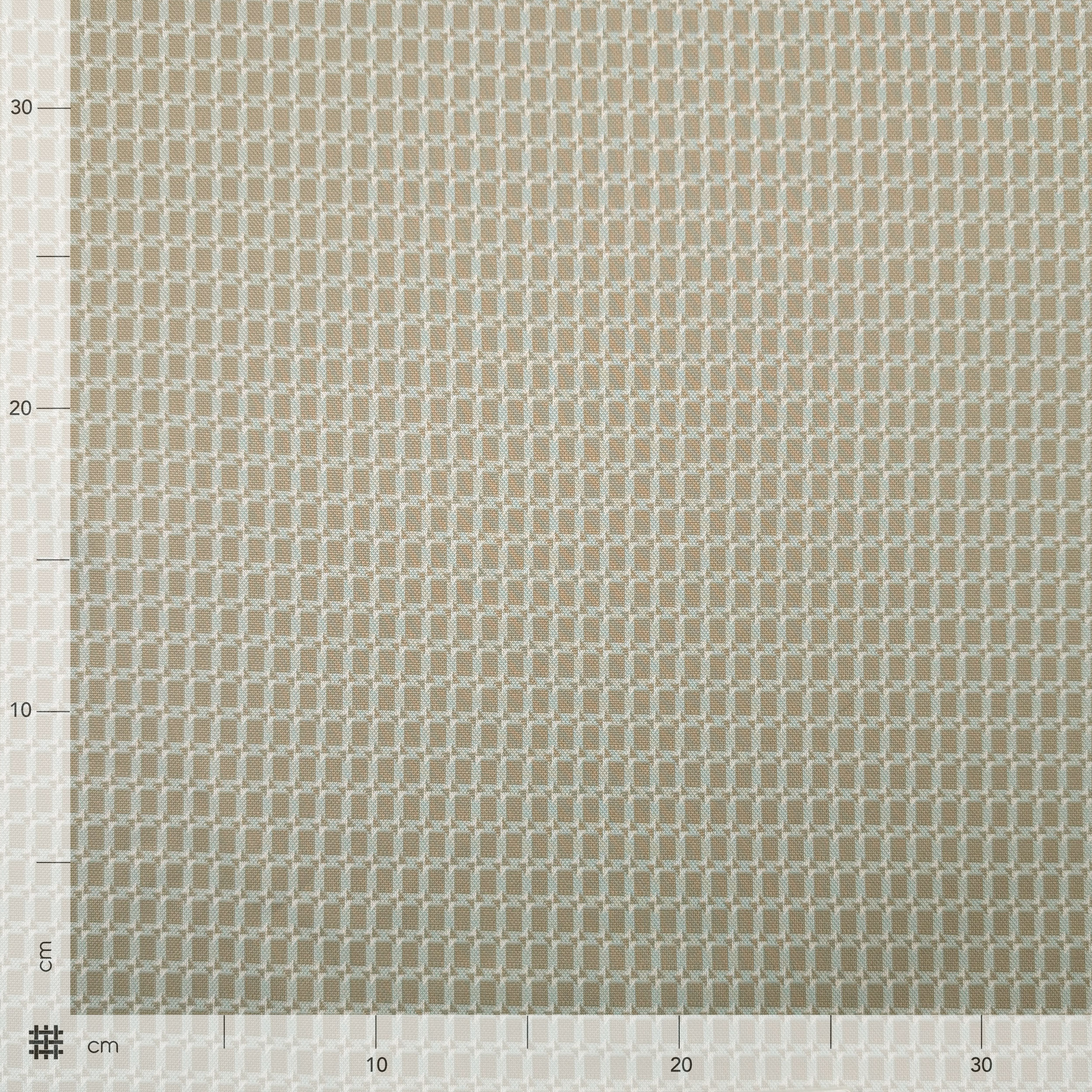 Punto Milano Misto Viscosa Geometrico Menta e Beige Image