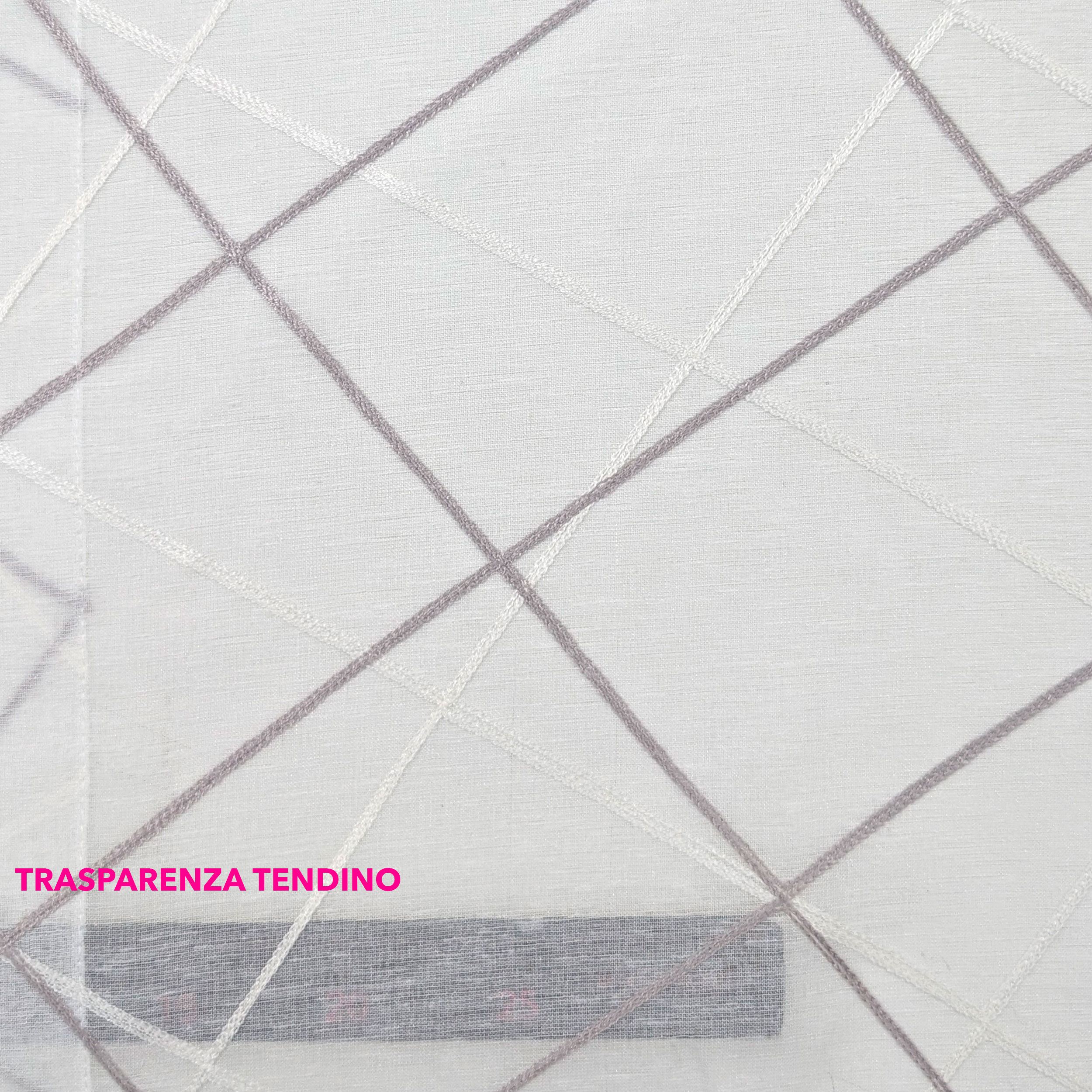 Tessuto Tendino Linee Grigie Ricamate Image