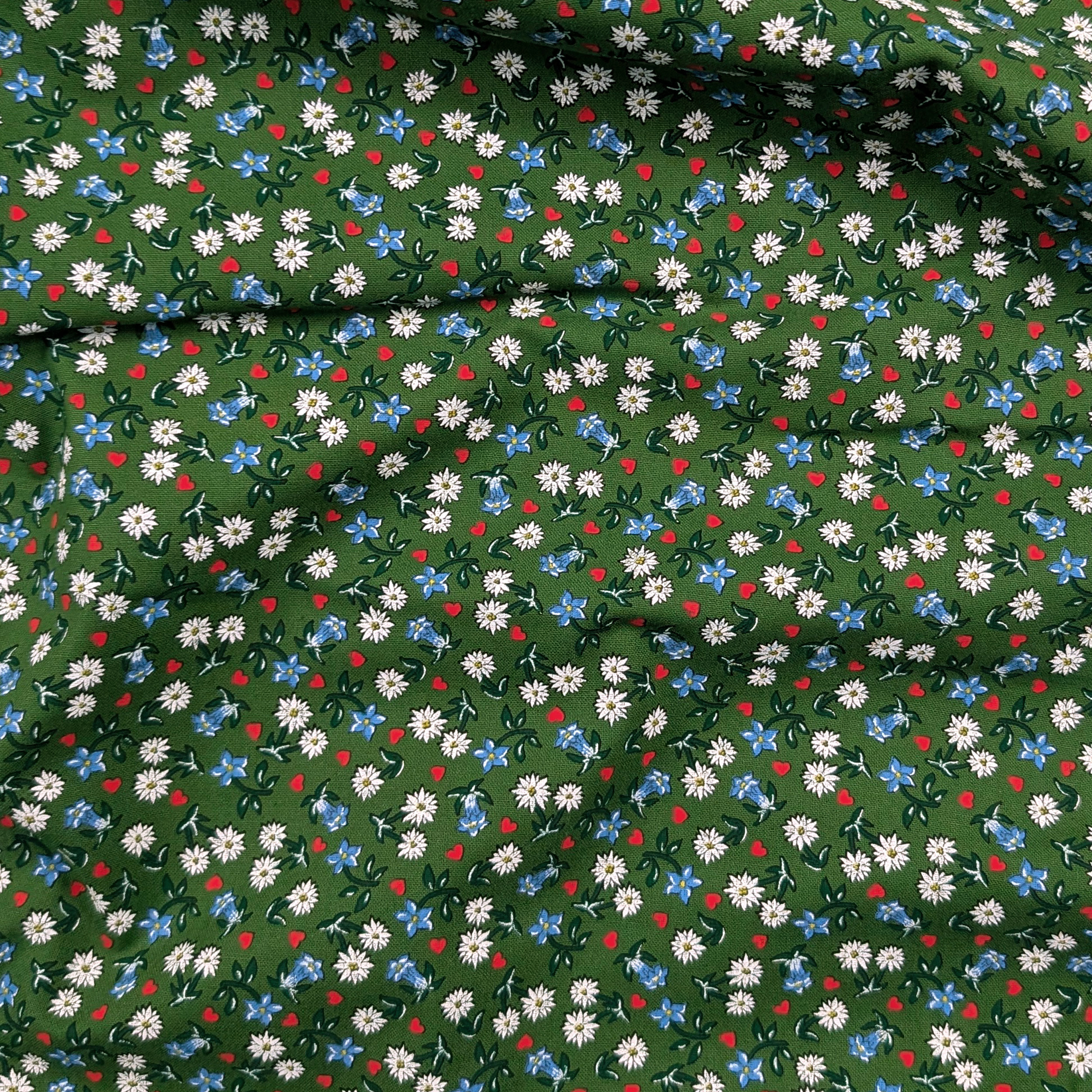 Tessuto Cotone Tirolese Sfondo Verde Image