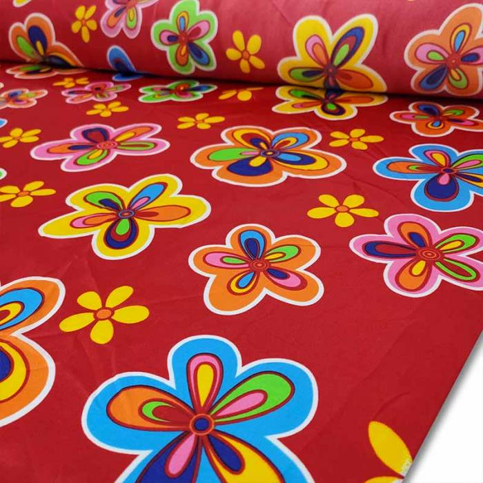 Tessuto Raso Carnevale Floreale Image