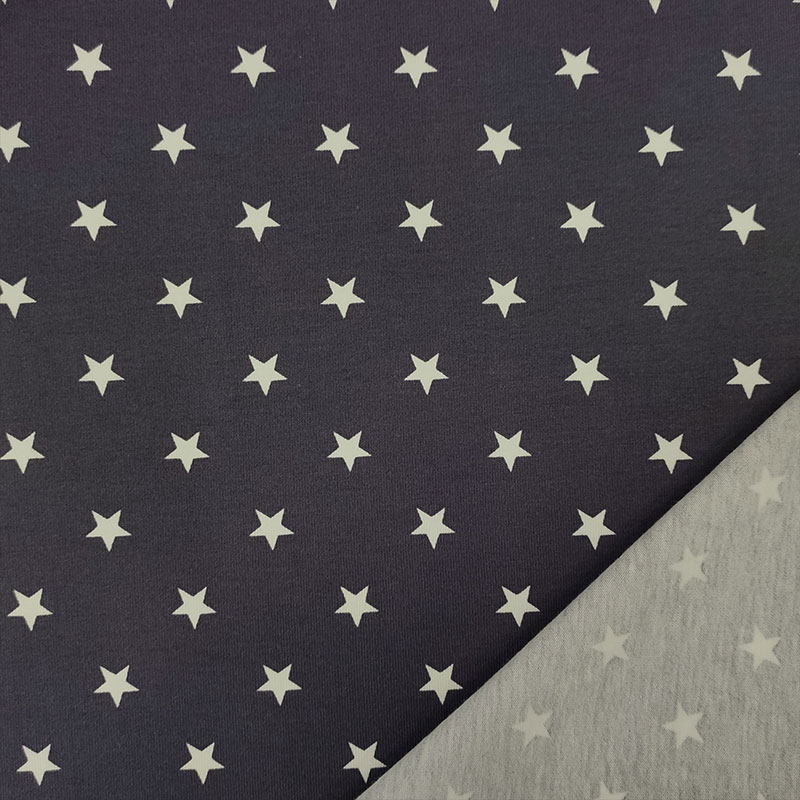 Tessuto Jersey Stelline Grigio