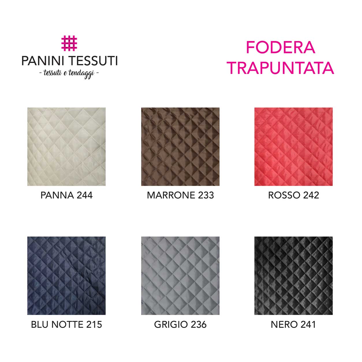 Fodera Trapuntata colori