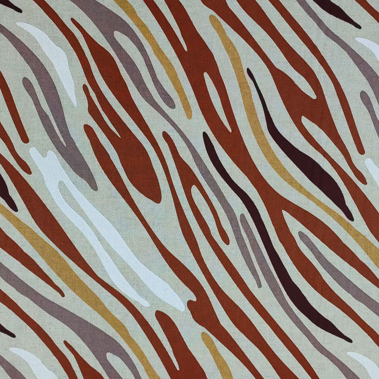 Ritaglio Tessuto Misto Cotone Strisce della Savana 50x140 cm